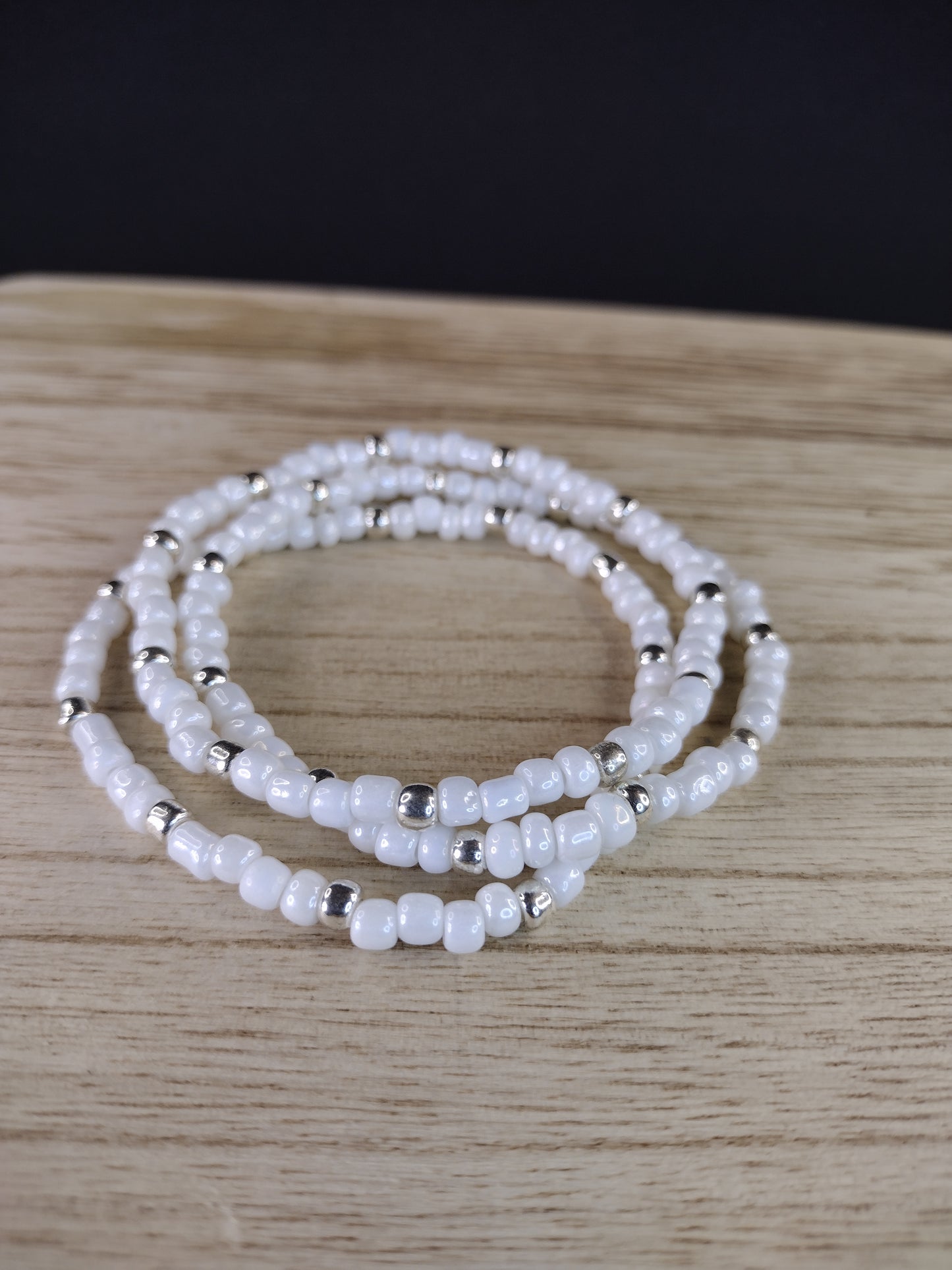 White Seed Bead Bracelet Pretty Pineapple Bead Pretty Pineapple Bead