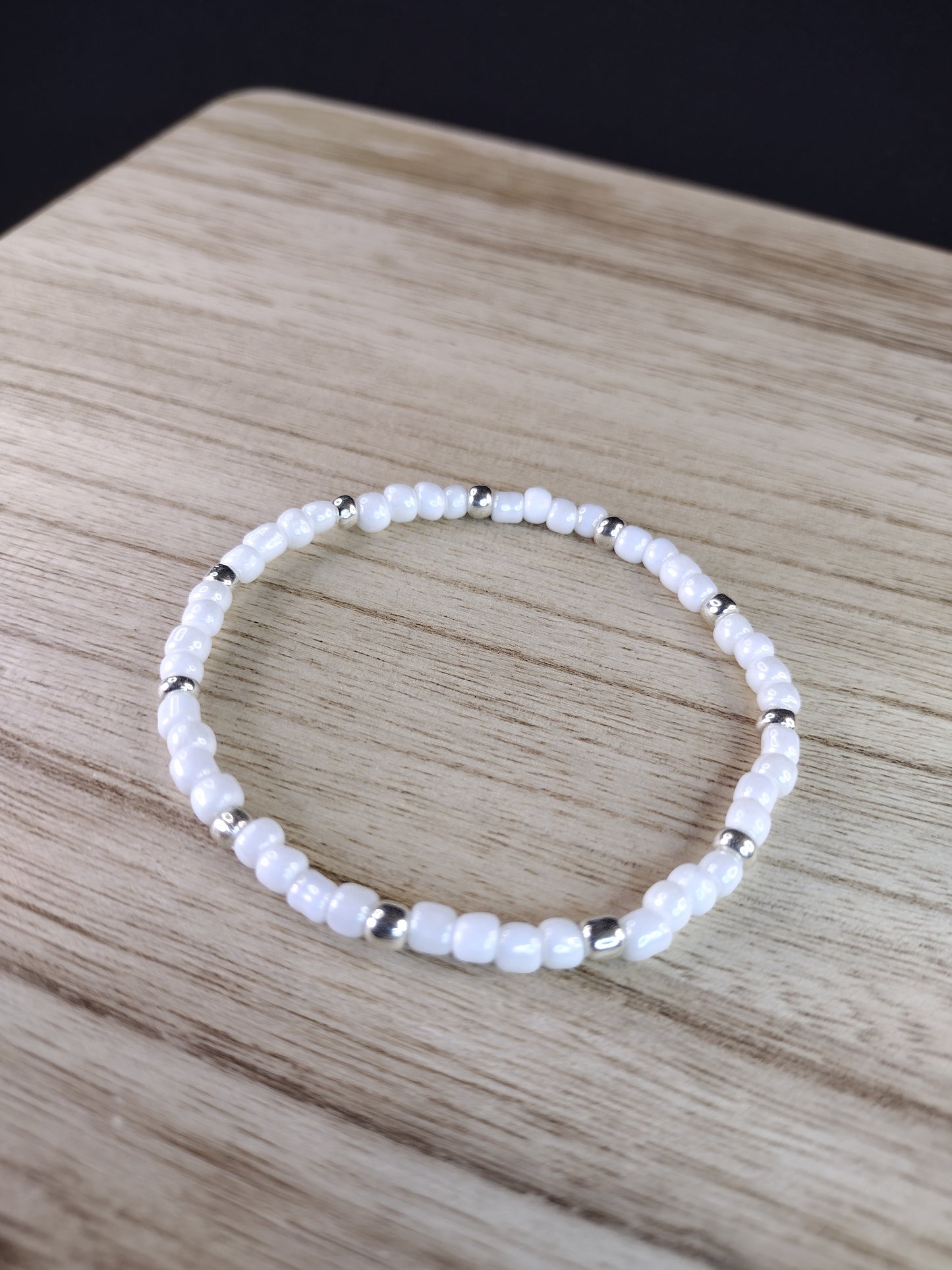 White Seed Bead Bracelet Pretty Pineapple Bead Pretty Pineapple Bead