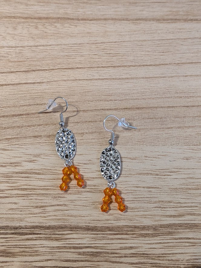 Tangerine Pop Earrings Pretty Pineapple Bead Pretty Pineapple Bead
