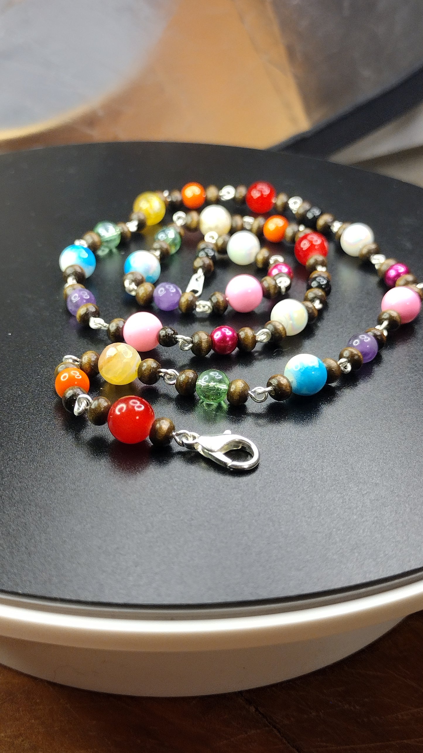 Kaleidoscope Beaded Necklace Pretty Pineapple Bead Pretty Pineapple Bead