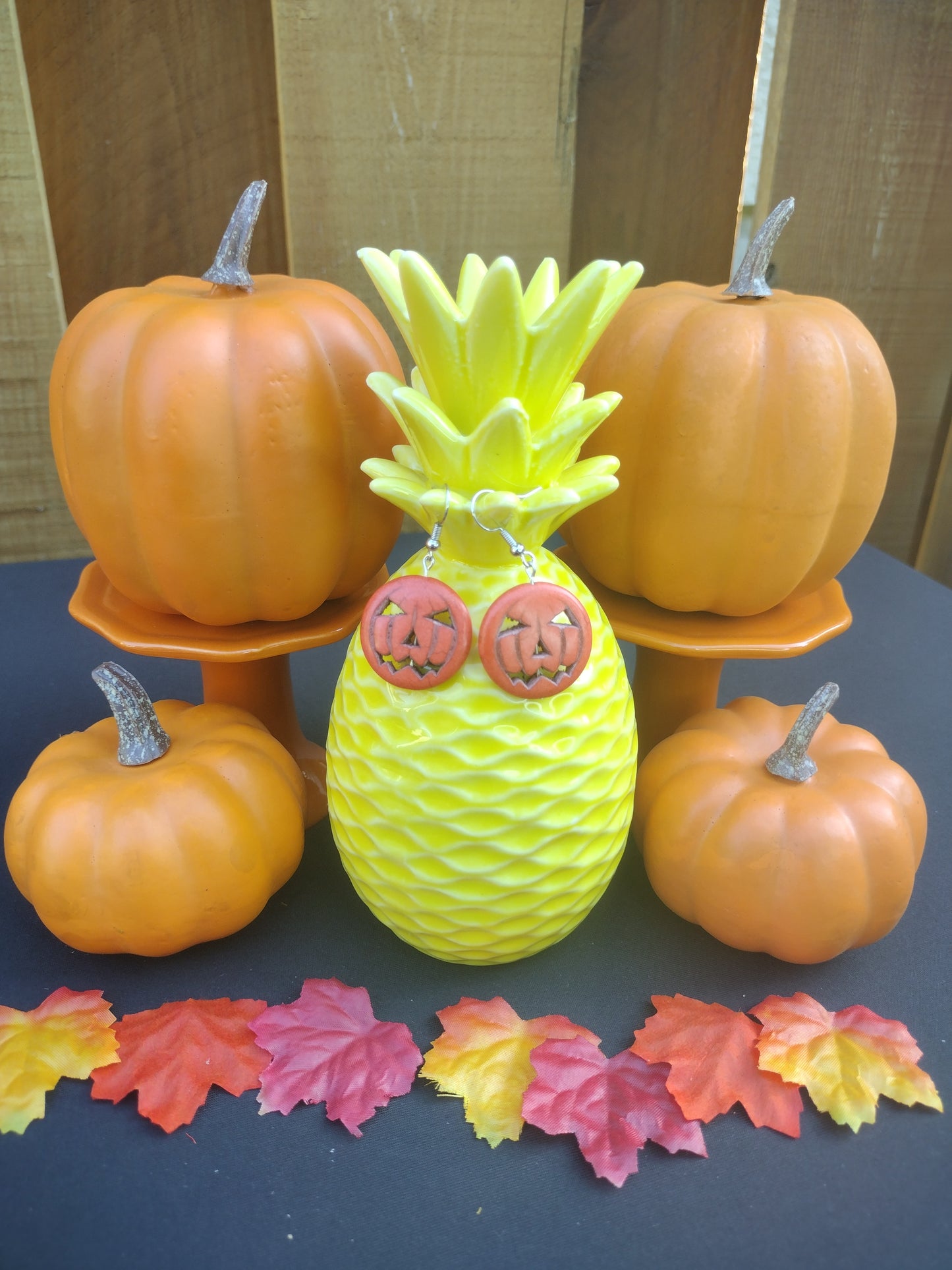 Large Jack-o'-lantern Earrings