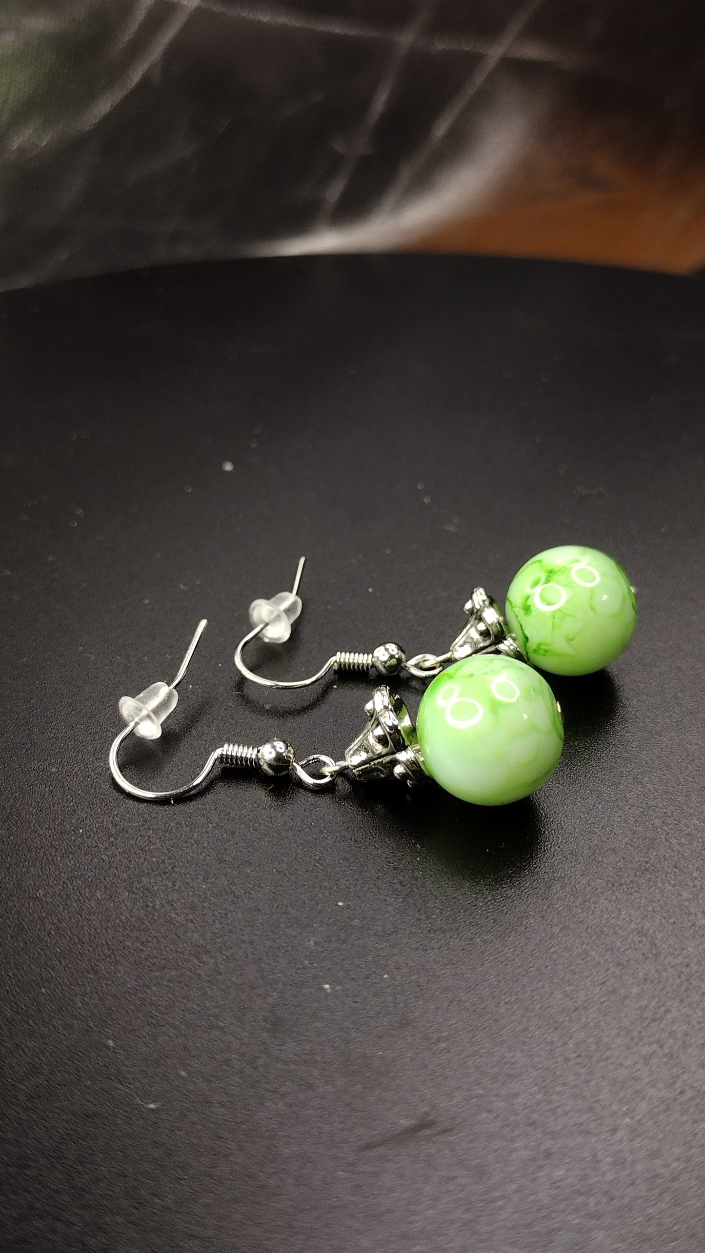 Green Drop Earrings Pretty Pineapple Bead Pretty Pineapple Bead