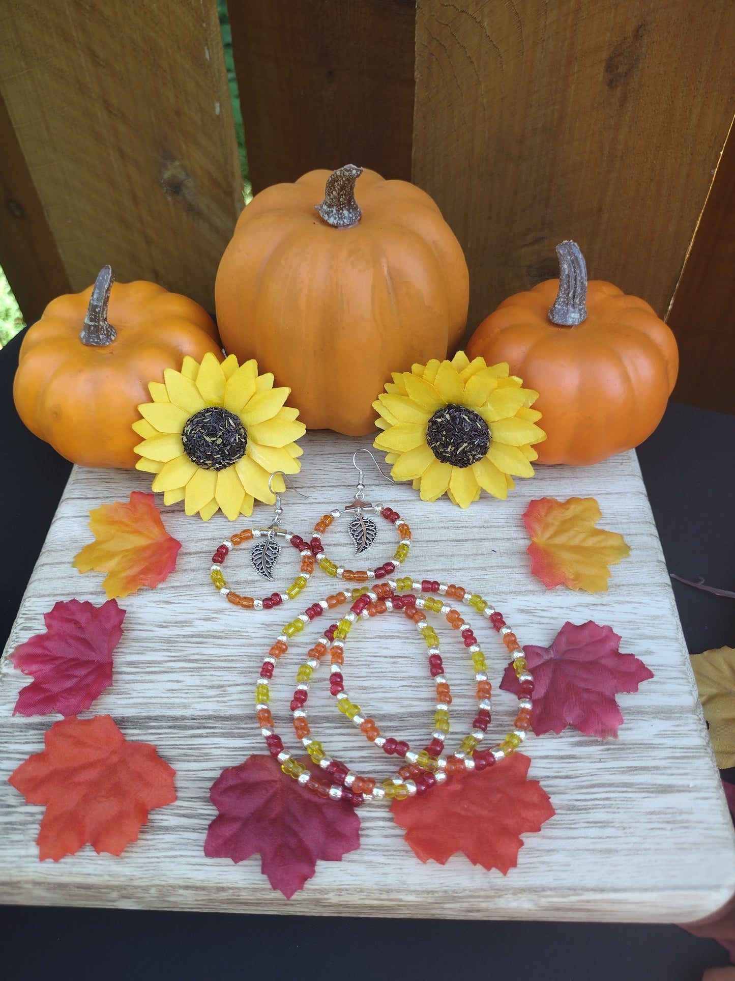 Fall Bright Colors Seed Bead Bracelet