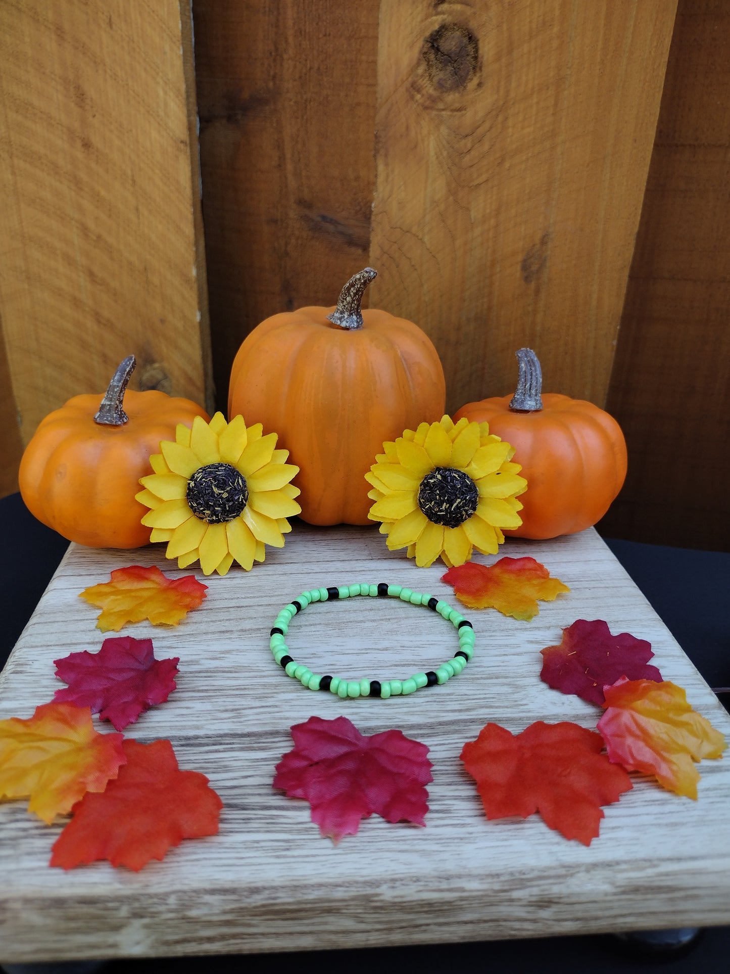 Halloween Green Seed Bead Bracelet Pretty Pineapple Bead Pretty Pineapple Bead