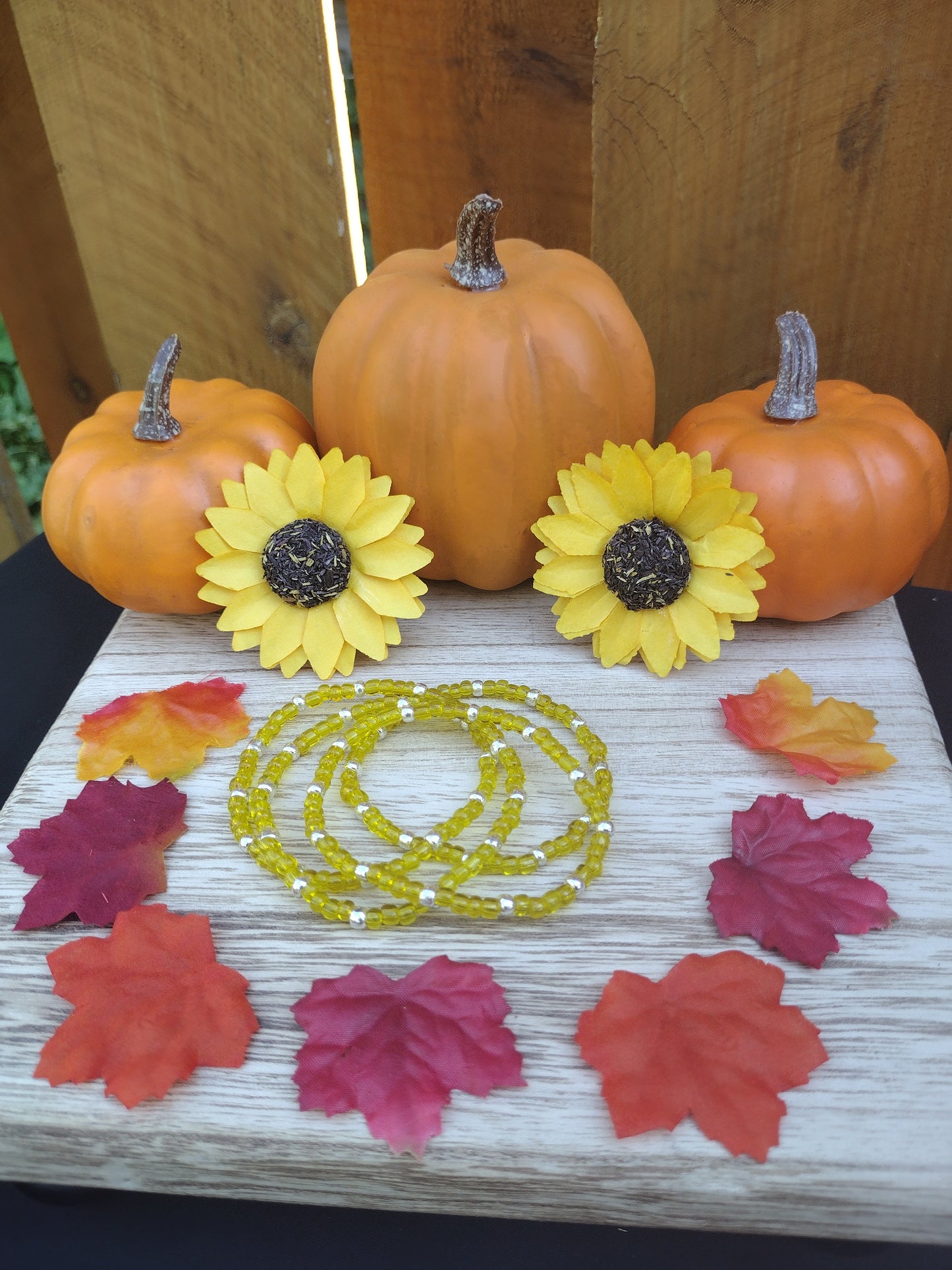 Yellow Seed Bead Bracelet