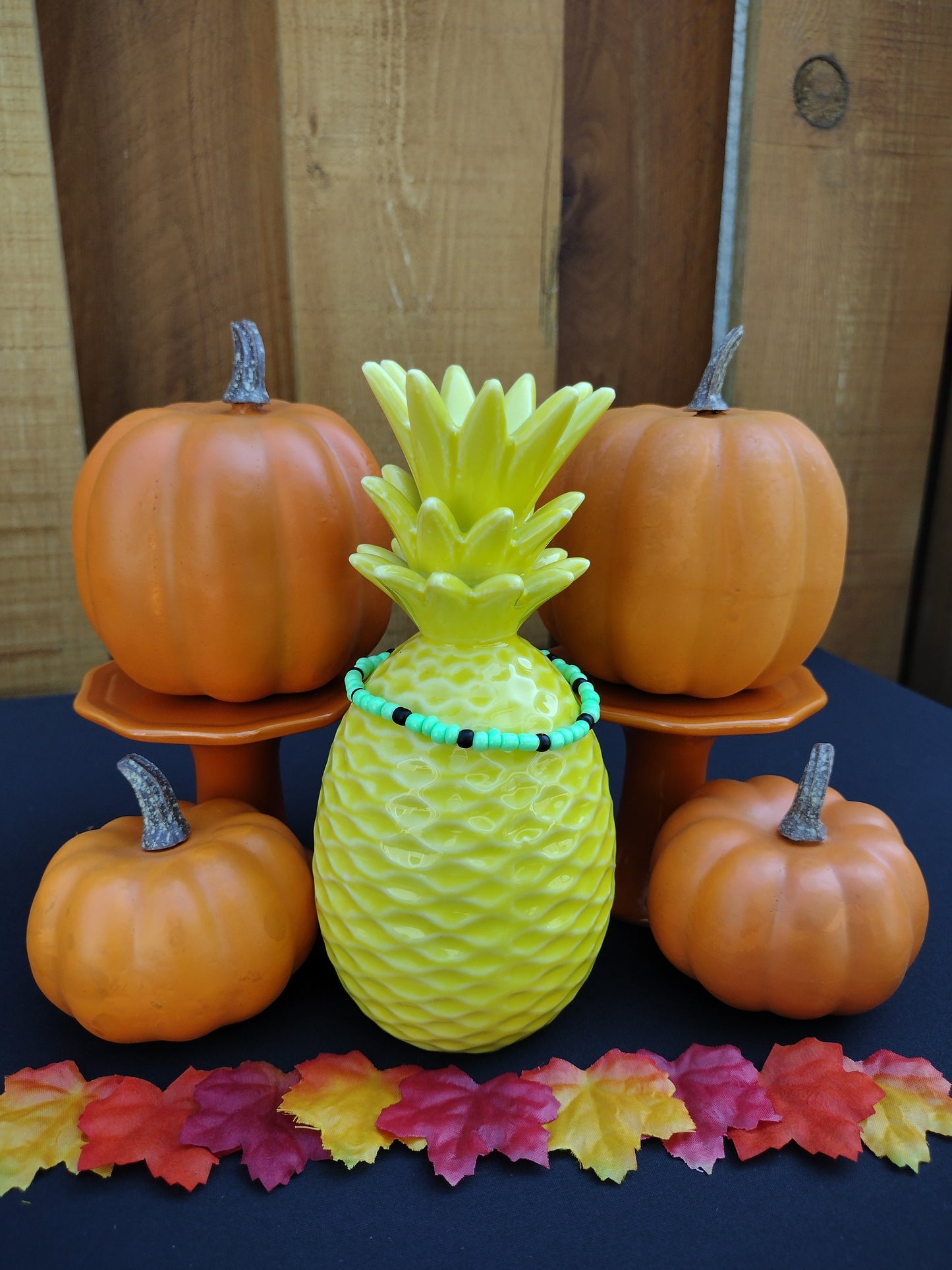 Halloween Green Seed Bead Bracelet Pretty Pineapple Bead Pretty Pineapple Bead