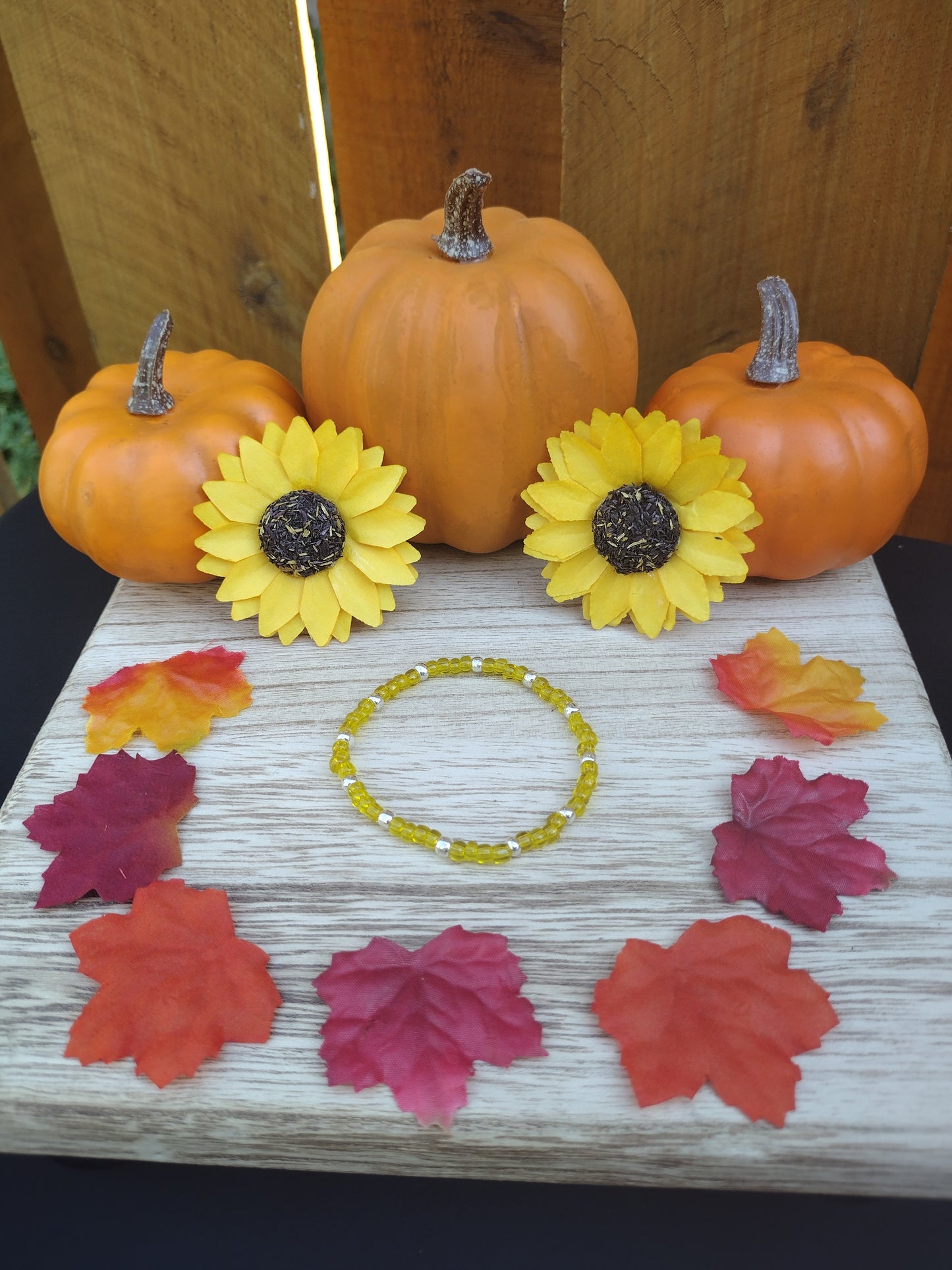 Yellow Seed Bead Bracelet