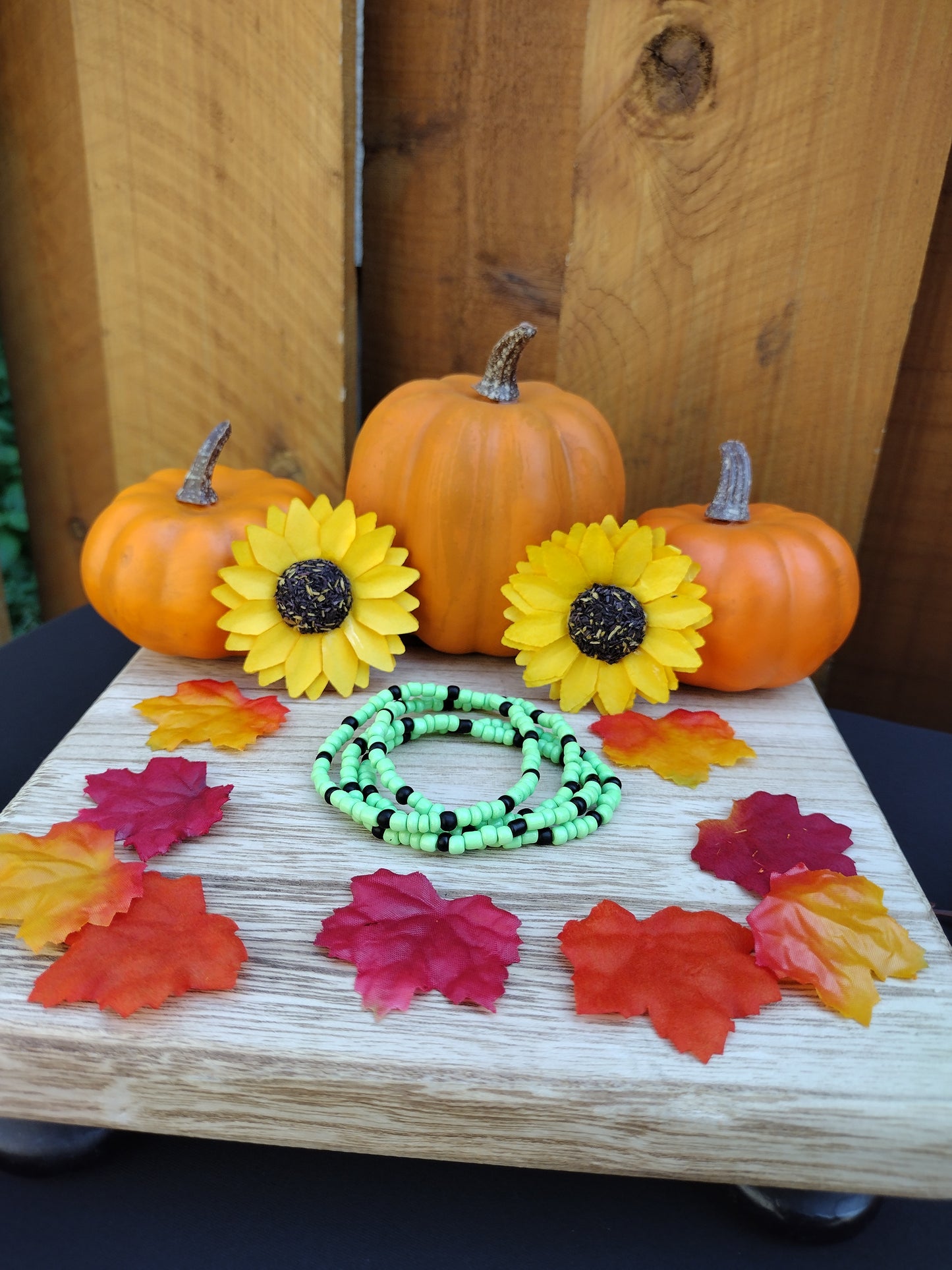 Halloween Green Seed Bead Bracelet Pretty Pineapple Bead Pretty Pineapple Bead
