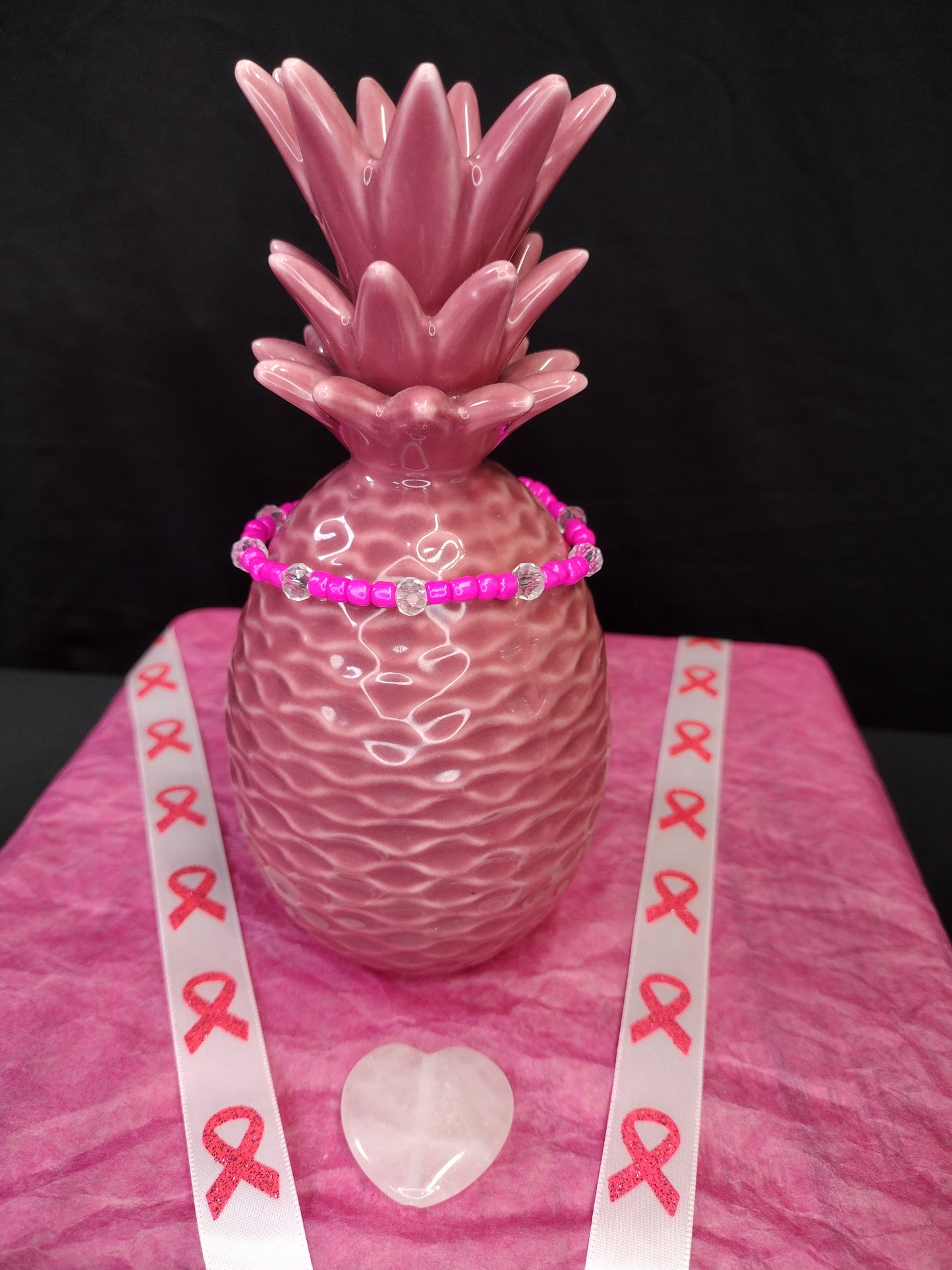 Pink & Crystal Bracelet Pretty Pineapple Bead Pretty Pineapple Bead