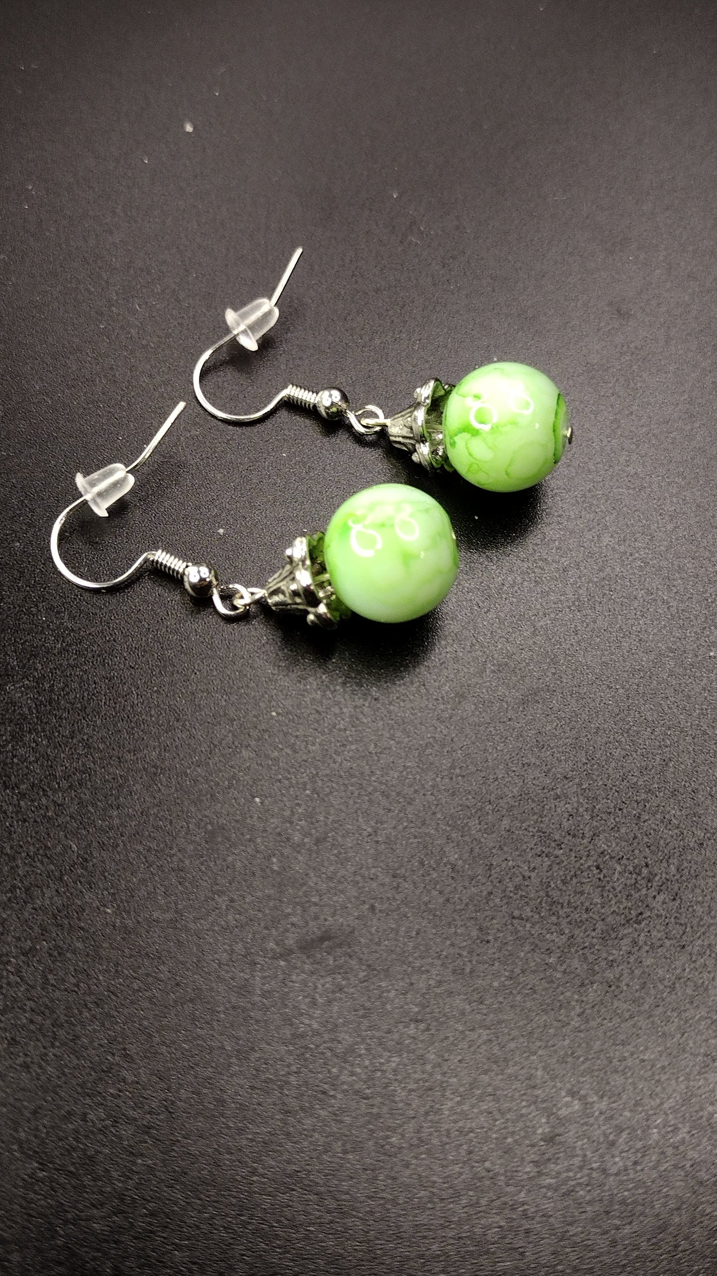 Green Drop Earrings Pretty Pineapple Bead Pretty Pineapple Bead