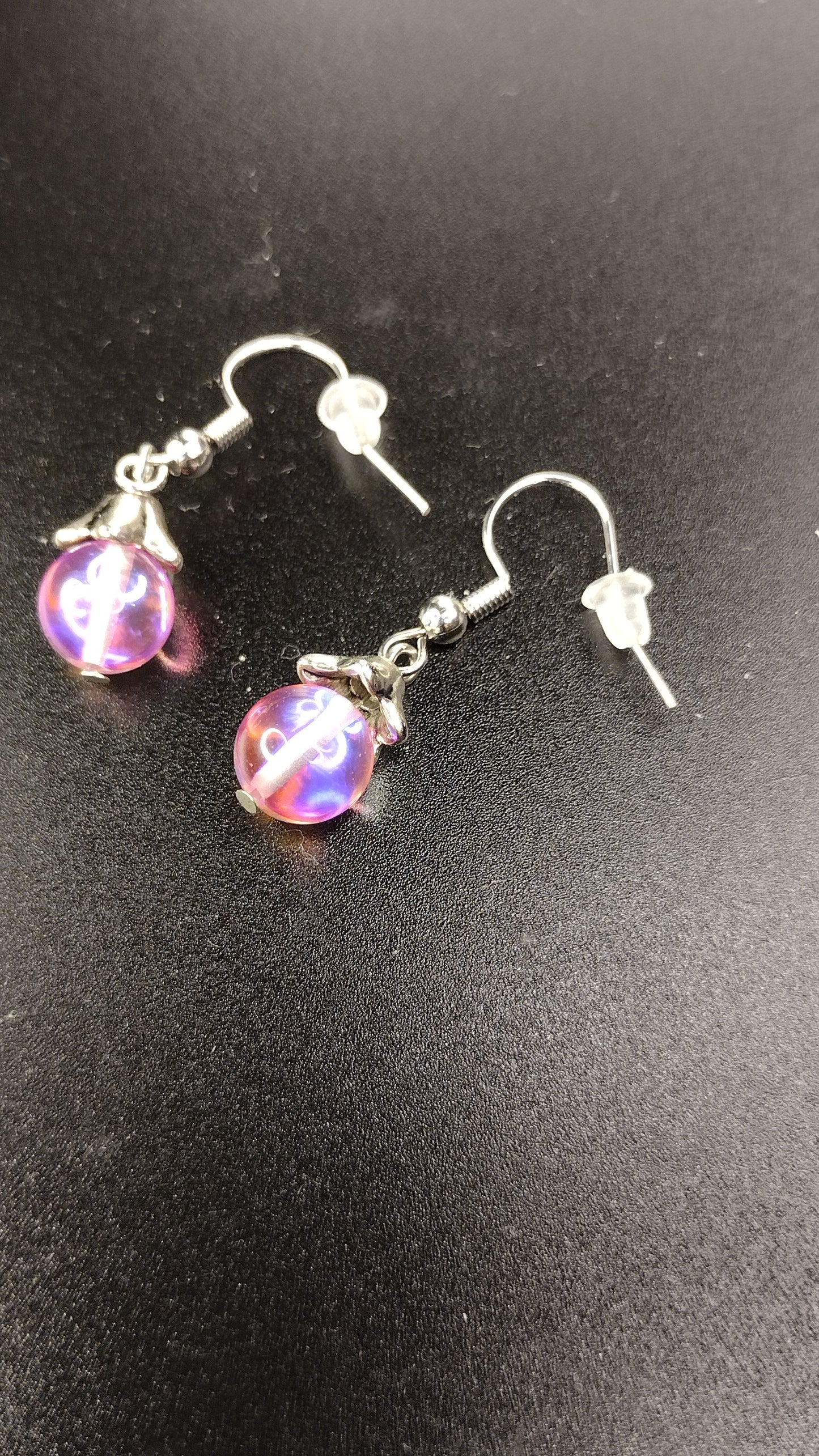 Pink Drop Earrings Pretty Pineapple Bead Pretty Pineapple Bead