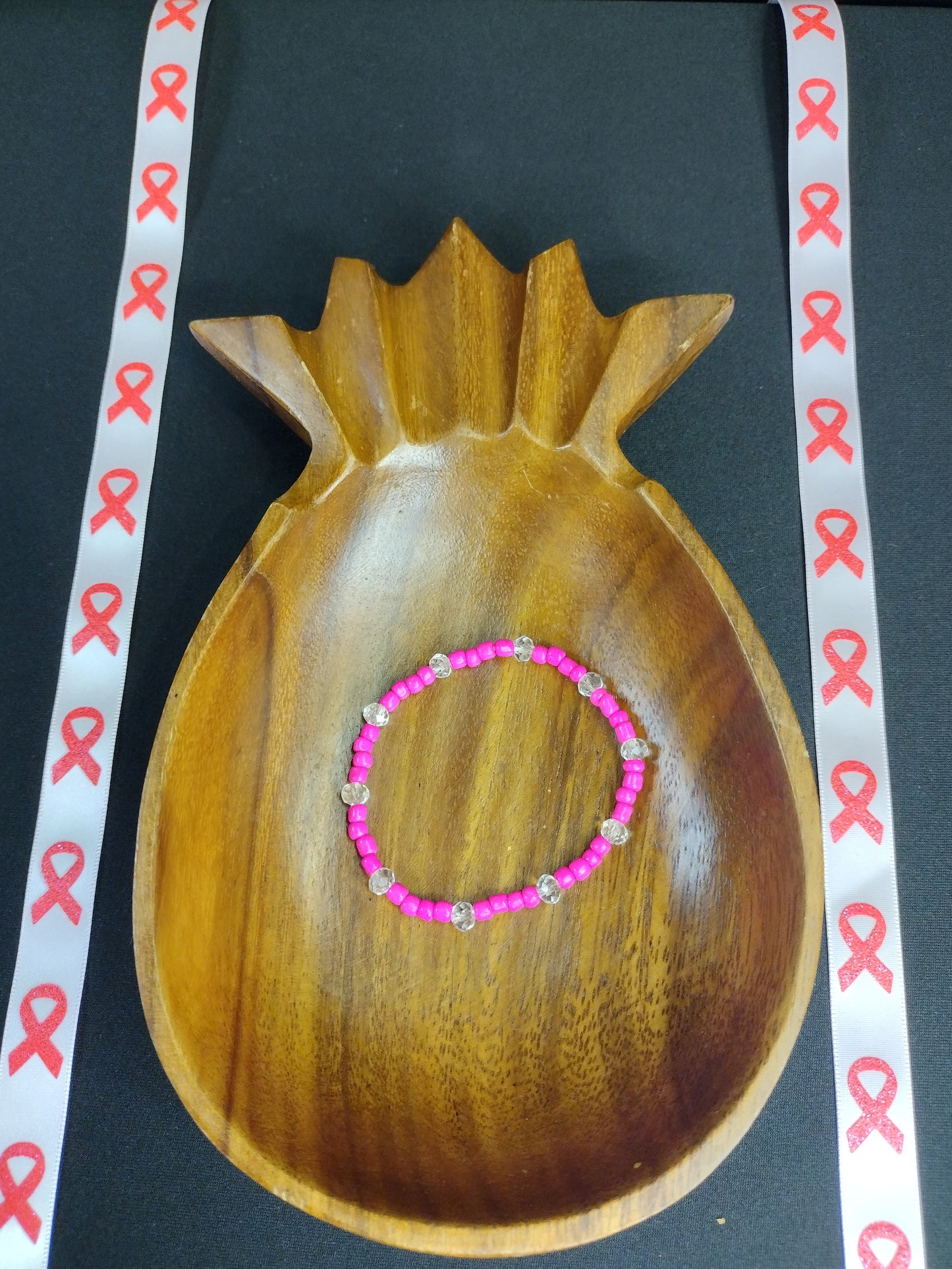 Pink & Crystal Bracelet Pretty Pineapple Bead Pretty Pineapple Bead