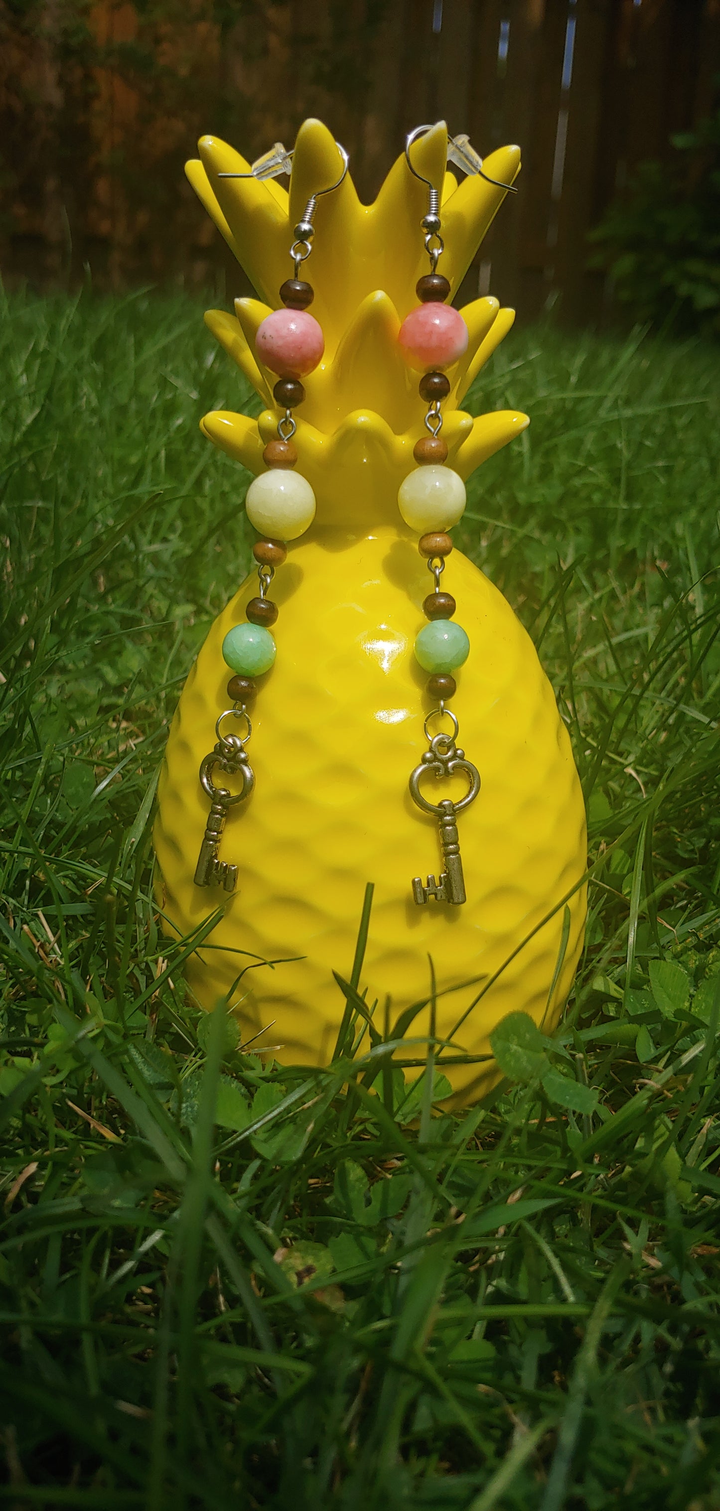 Colorful Key Earrings