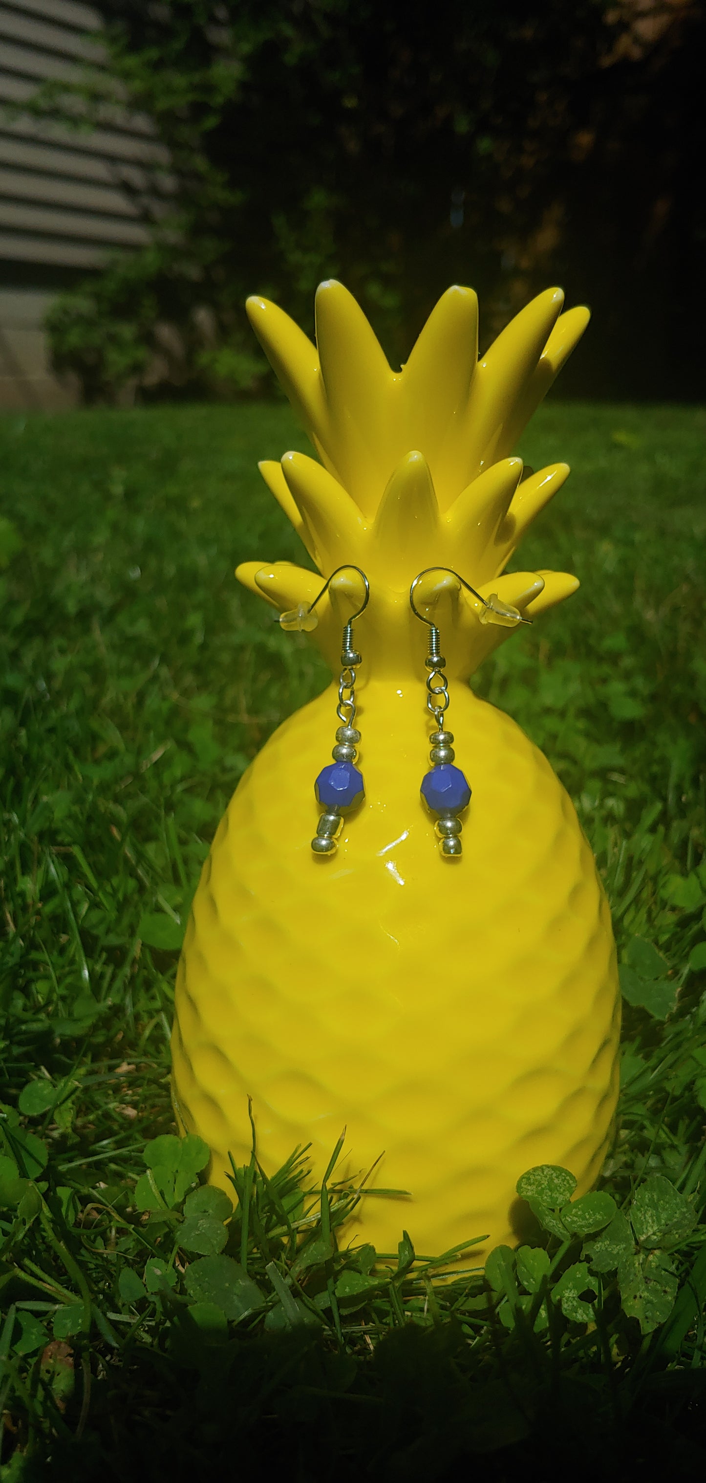 Blue Drop Earrings Prettypineapplebead Prettypineapplebead