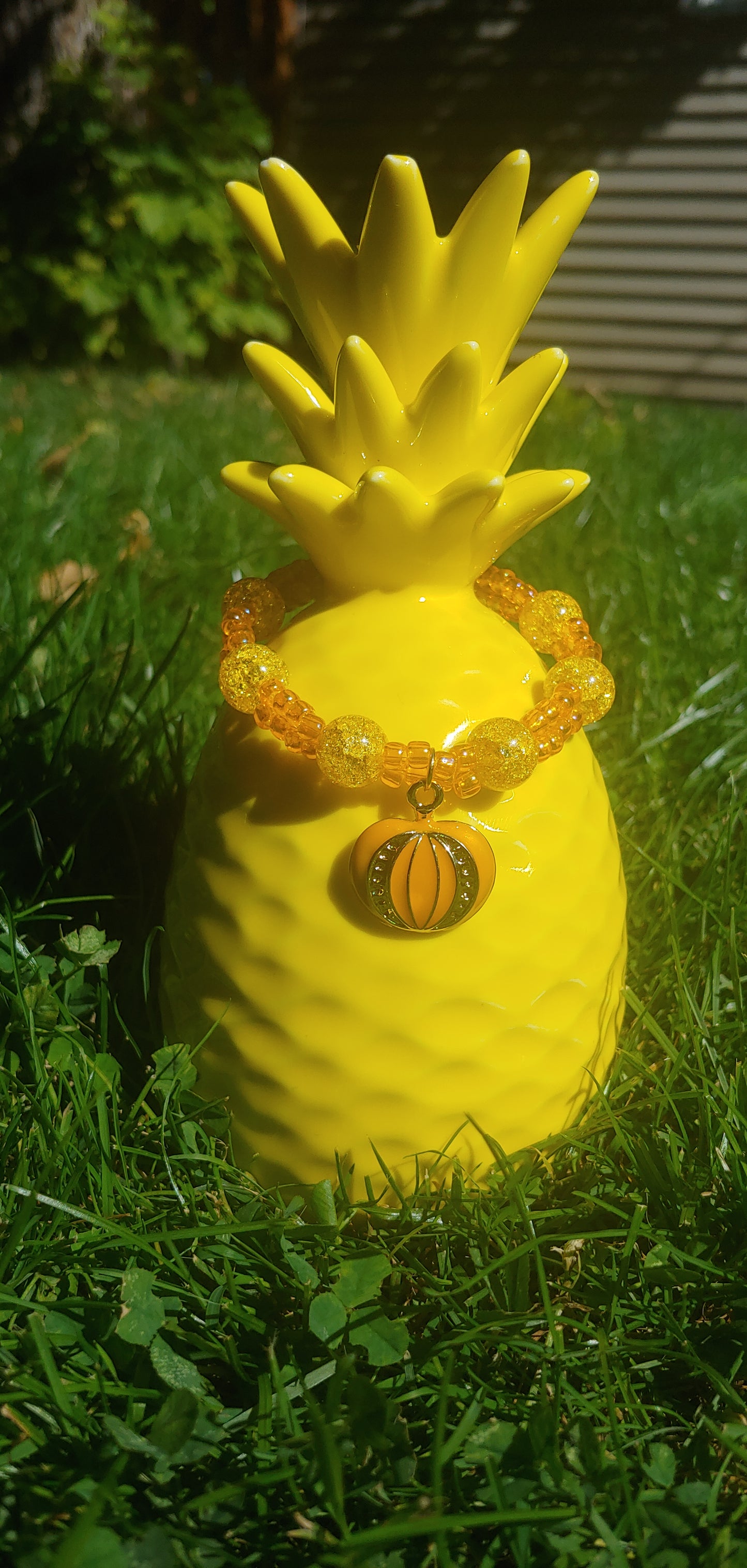 Pumpkin Double Strand Bracelet Prettypineapplebead Prettypineapplebead
