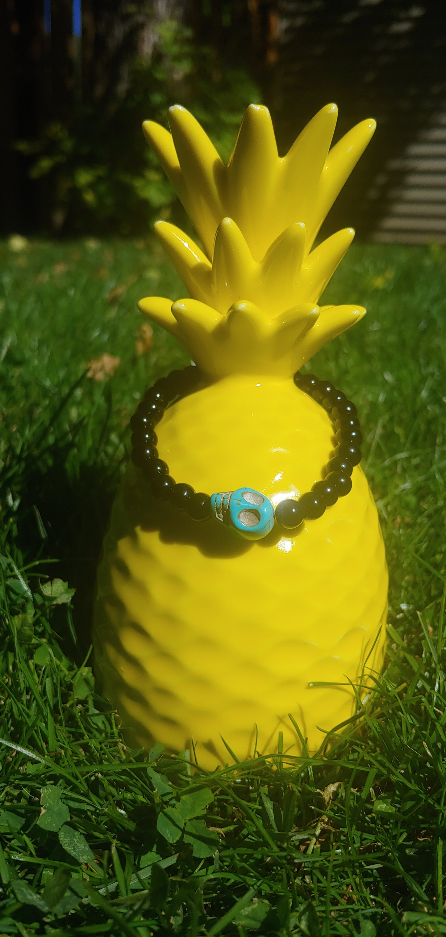 Teal Skull Bracelet freeshipping - Prettypineapplebead