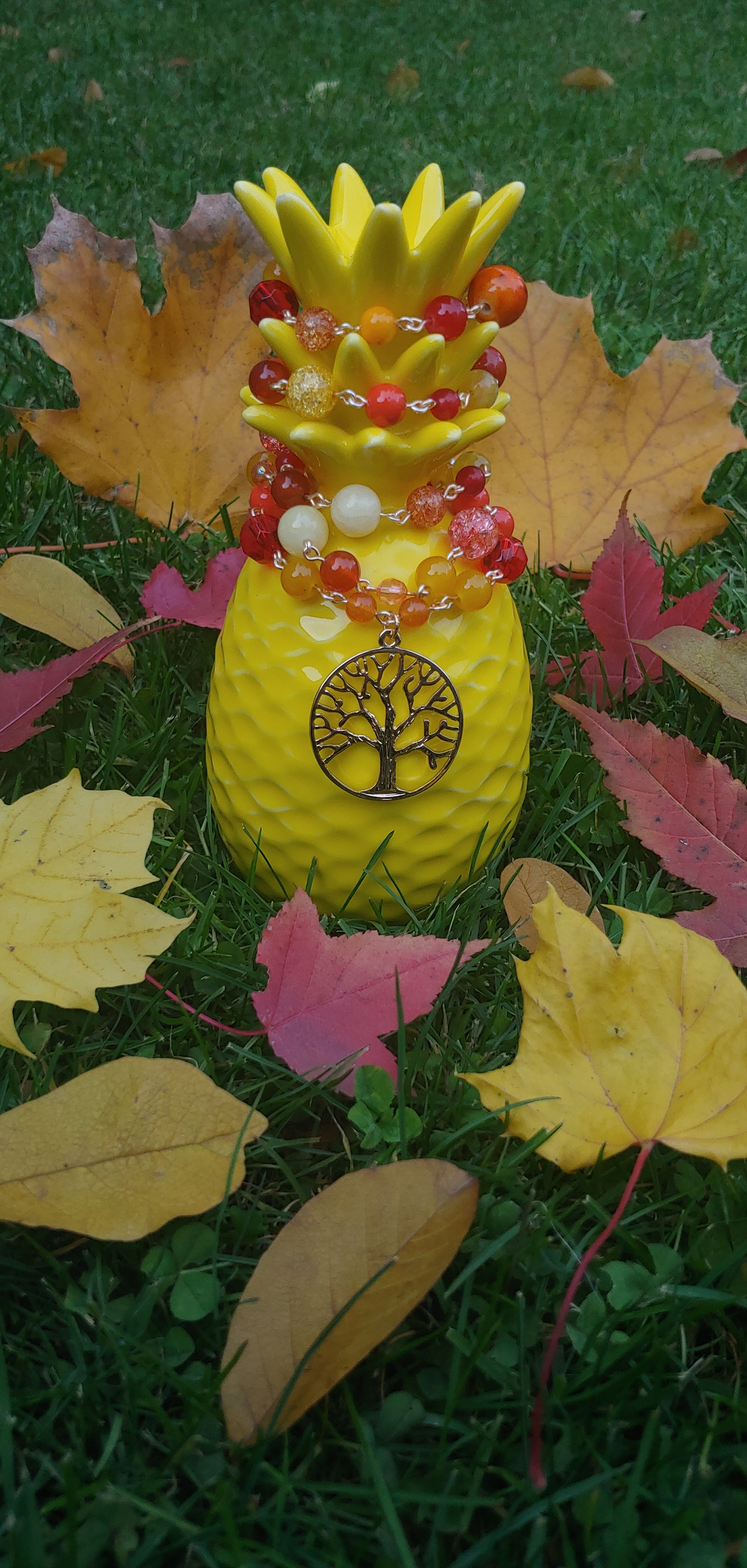 Autumn Tree Necklace Prettypineapplebead Prettypineapplebead