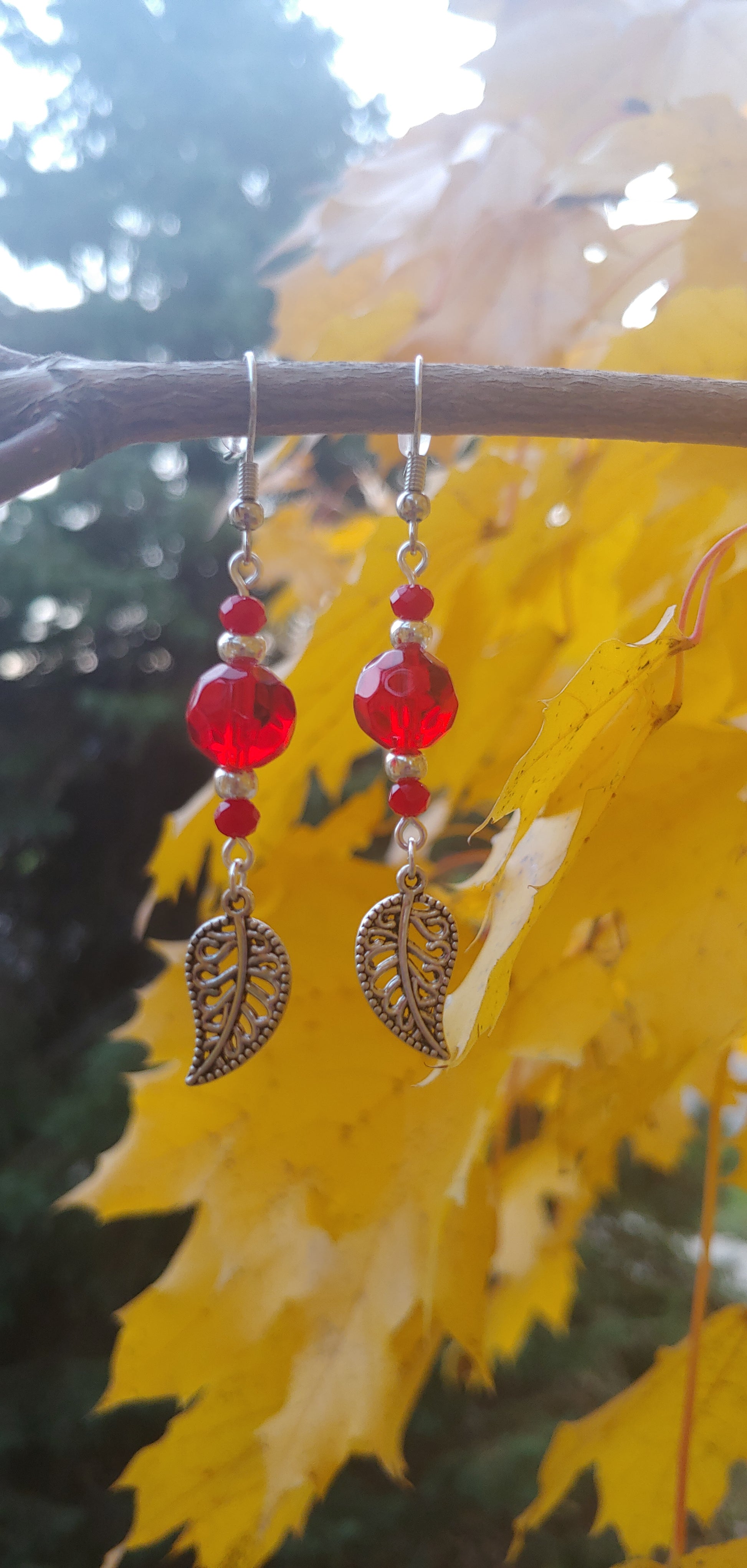 Autumn Leaf Earrings Prettypineapplebead Prettypineapplebead