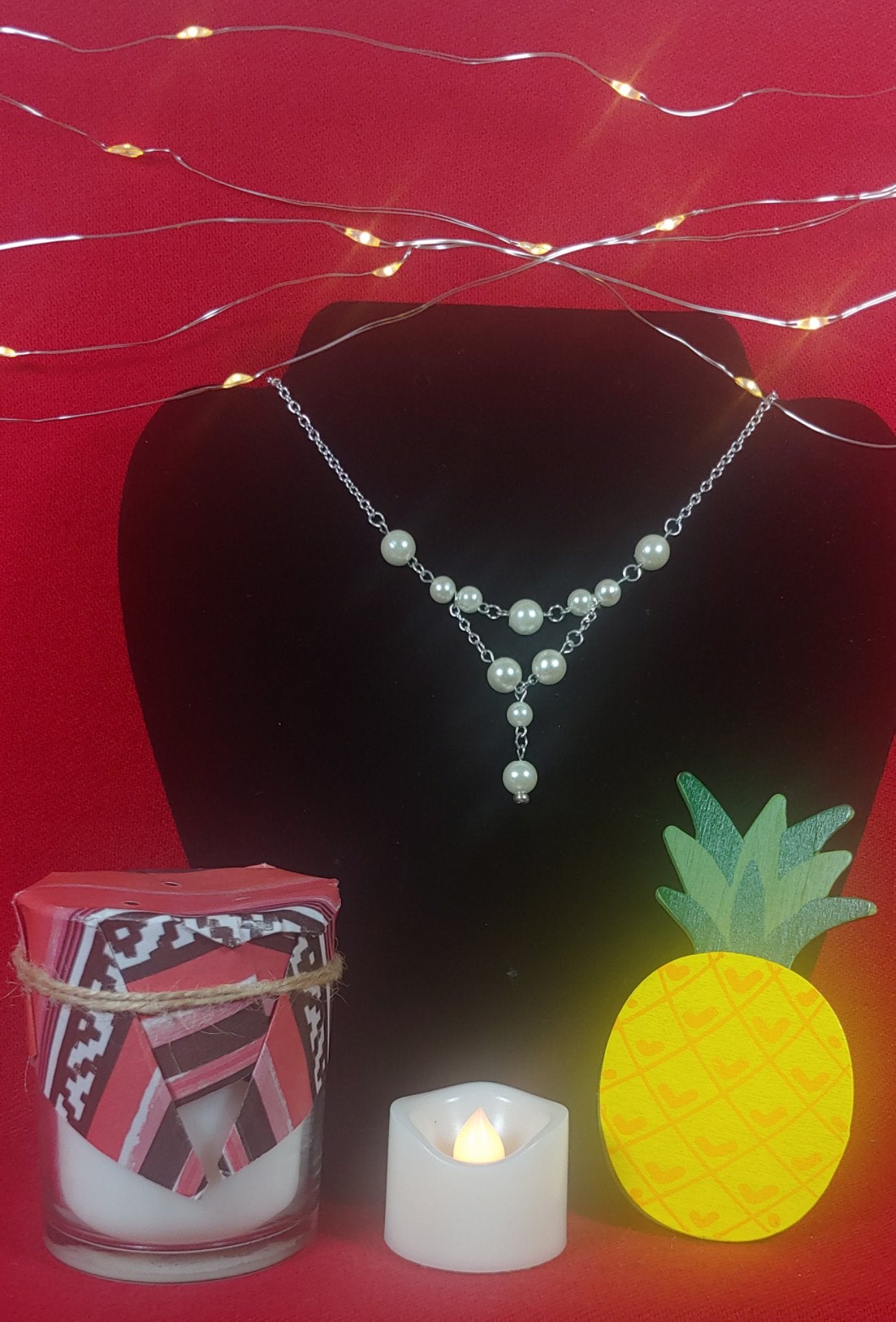Classic Pearl Y-Shaped Necklace Prettypineapplebead Prettypineapplebead