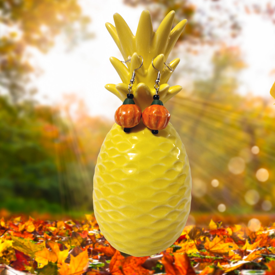 Pumpkin Earrings Pretty Pineapple Bead Pretty Pineapple Bead