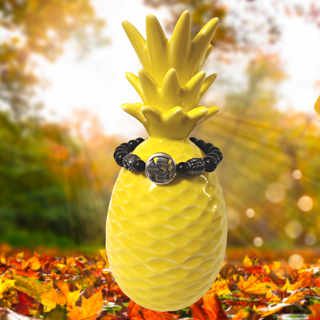 Silver Jack-o'-lantern Bracelet Pretty Pineapple Bead Pretty Pineapple Bead