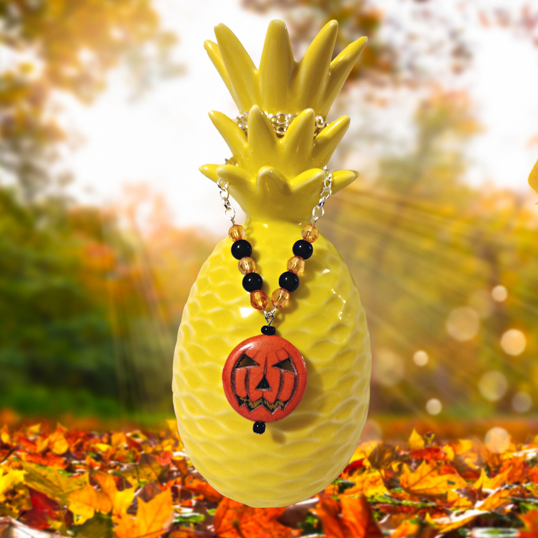 Jack-o'-lantern Necklace Pretty Pineapple Bead Pretty Pineapple Bead