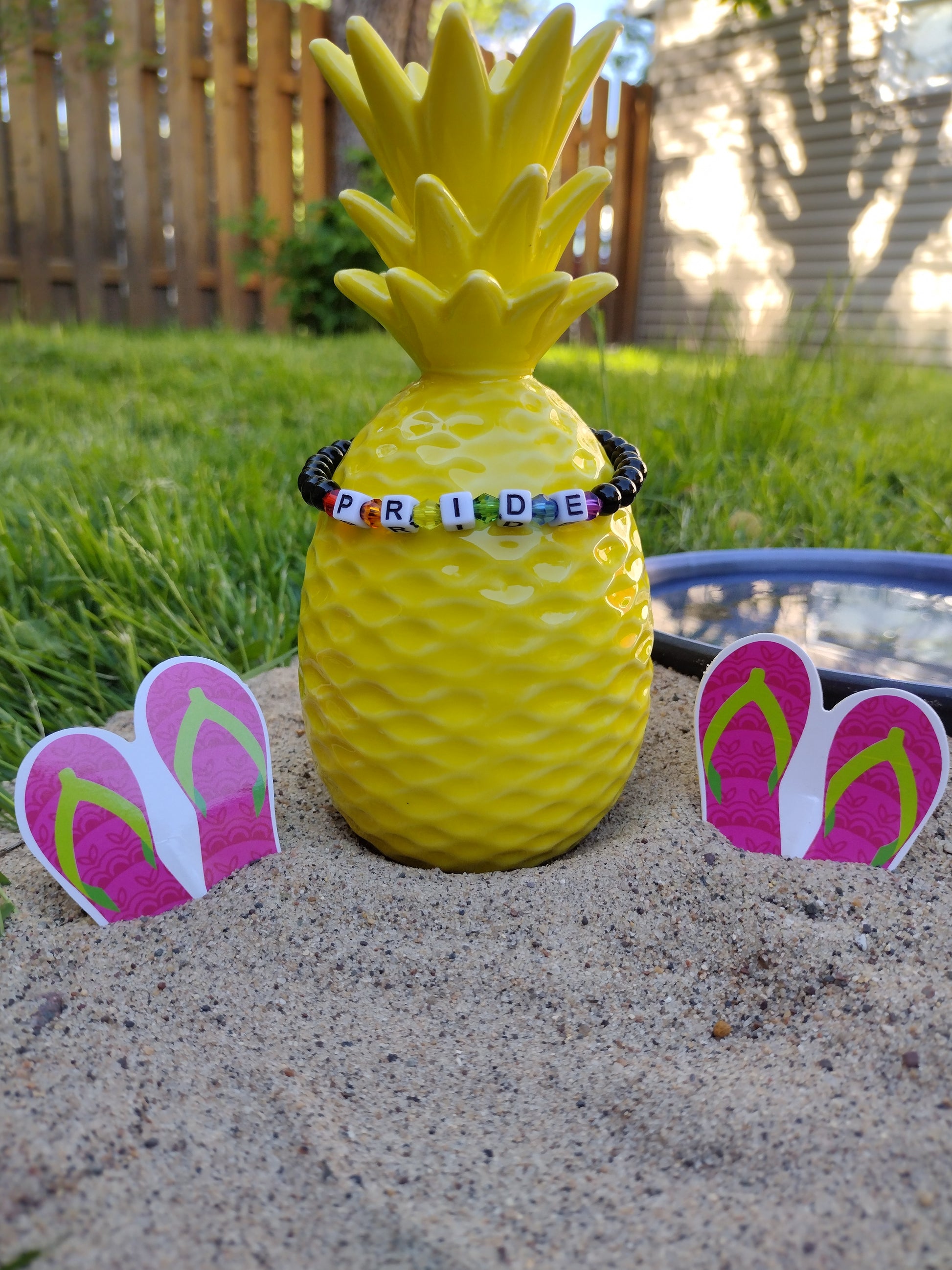 Rainbow Pride Bracelet Pretty Pineapple Bead Pretty Pineapple Bead