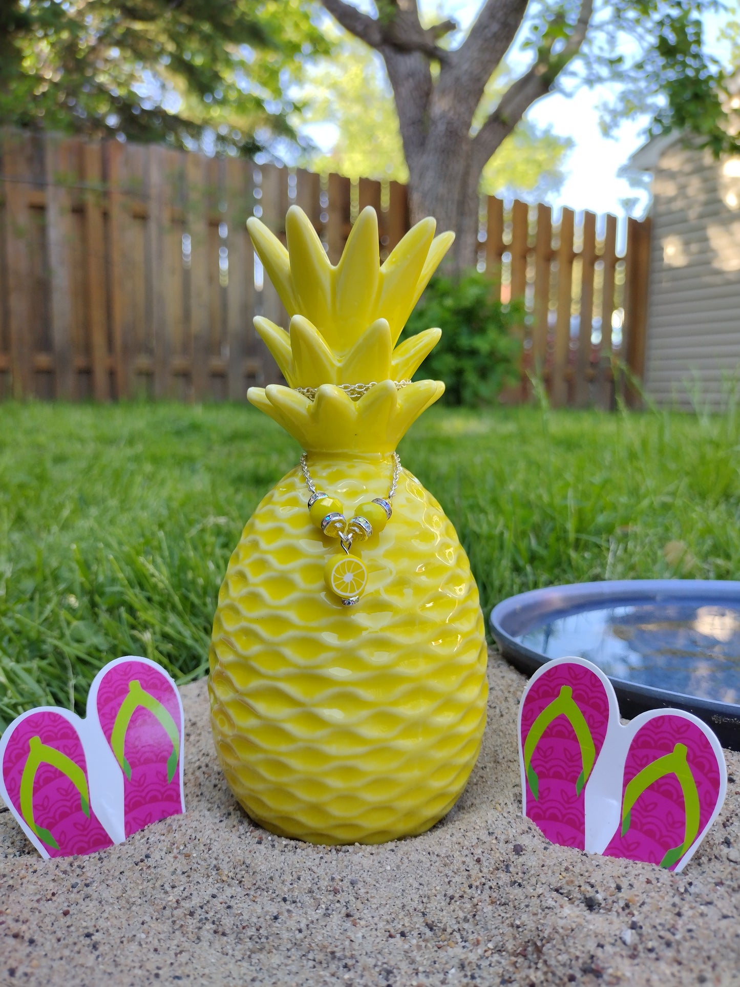 Lemon Necklace Pretty Pineapple Bead Pretty Pineapple Bead