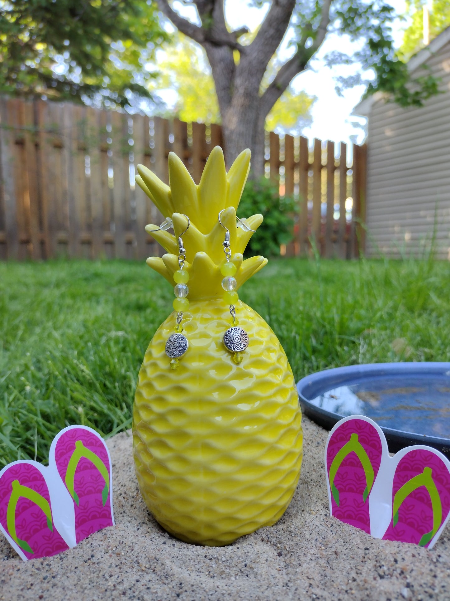 Sunshine Earrings Pretty Pineapple Bead Pretty Pineapple Bead
