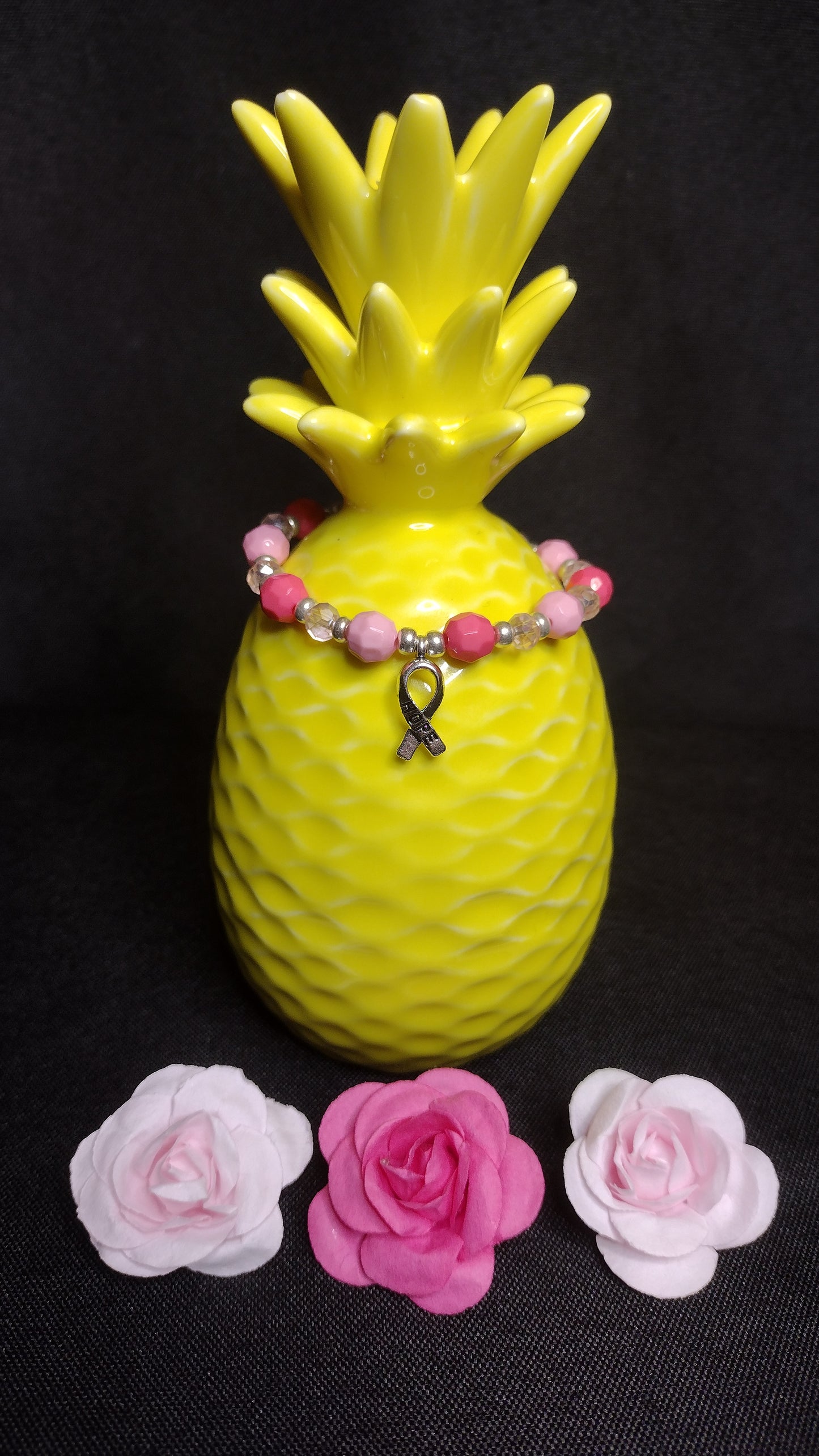 Pink Hope Bracelet Pretty Pineapple Bead Pretty Pineapple Bead