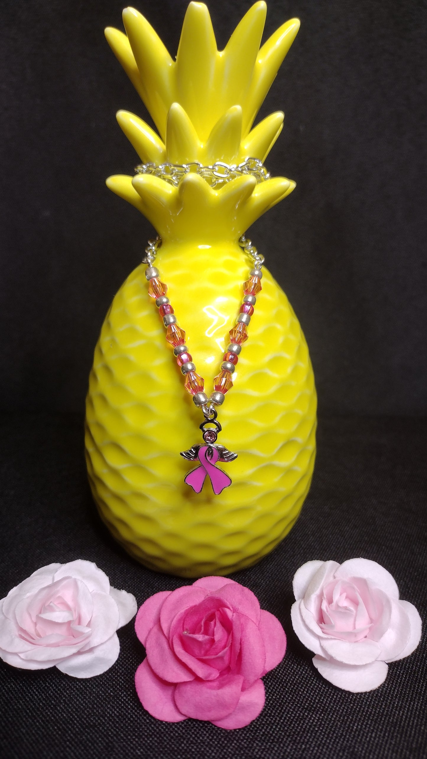 Angel Ribbon Necklace Pretty Pineapple Bead Pretty Pineapple Bead