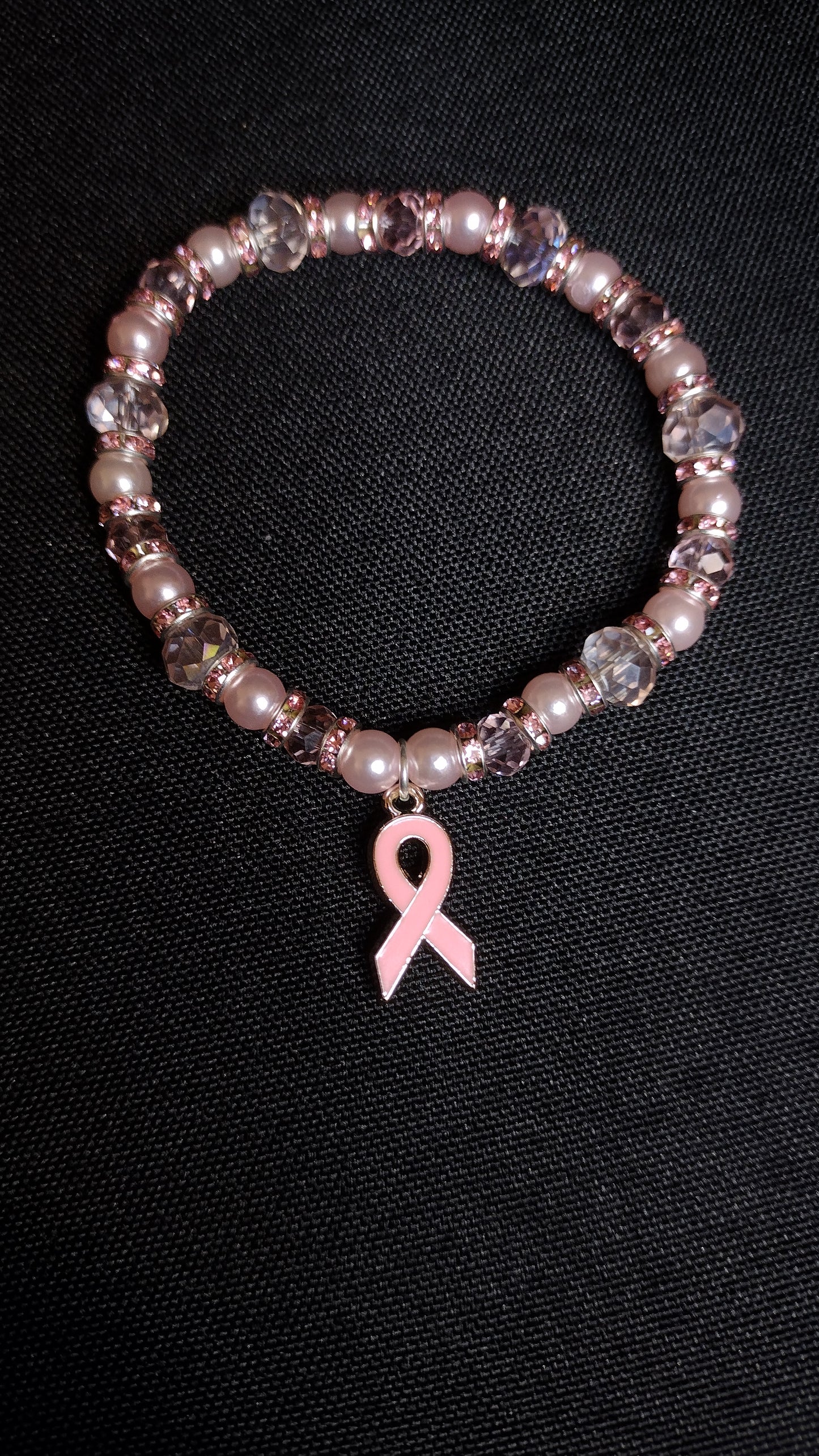 Pastel Pink Ribbon Bracelet Pretty Pineapple Bead Pretty Pineapple Bead