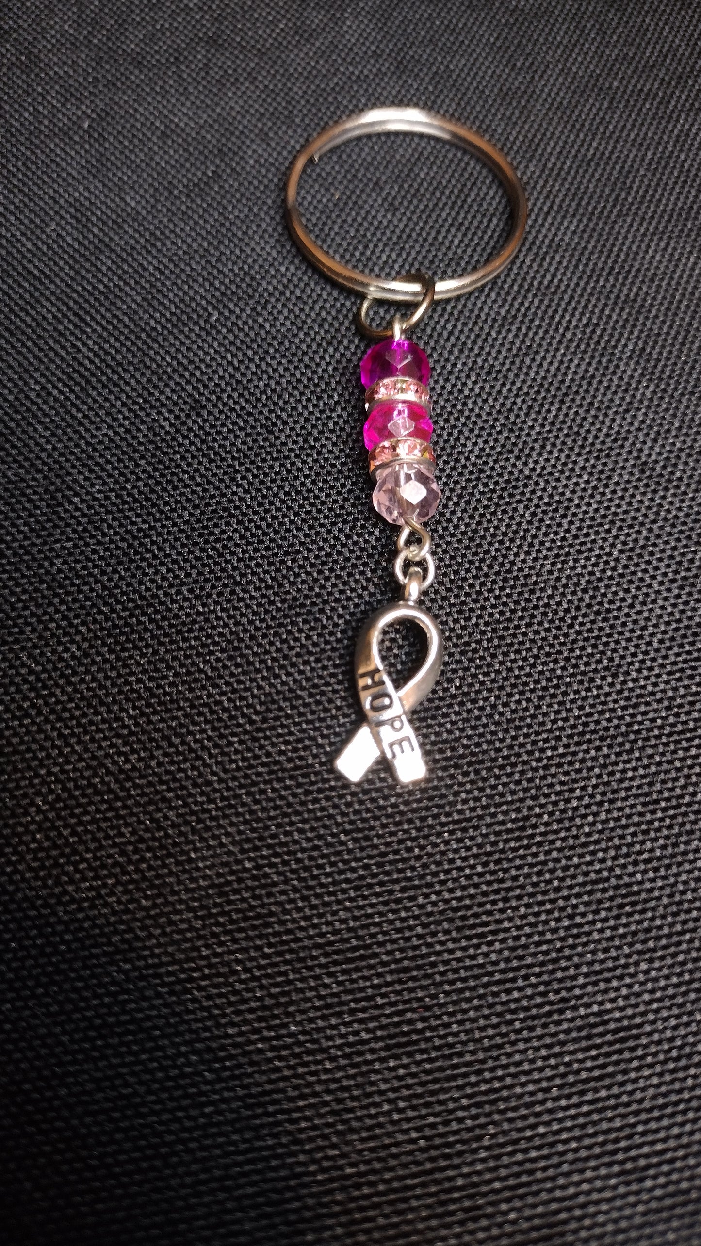 Hope Ribbon Keychain Pretty Pineapple Bead Pretty Pineapple Bead