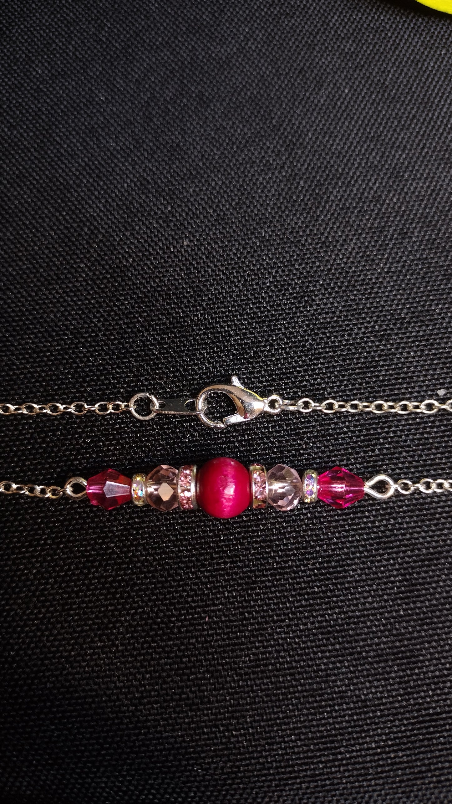 Pink Bar Necklace Pretty Pineapple Bead Pretty Pineapple Bead