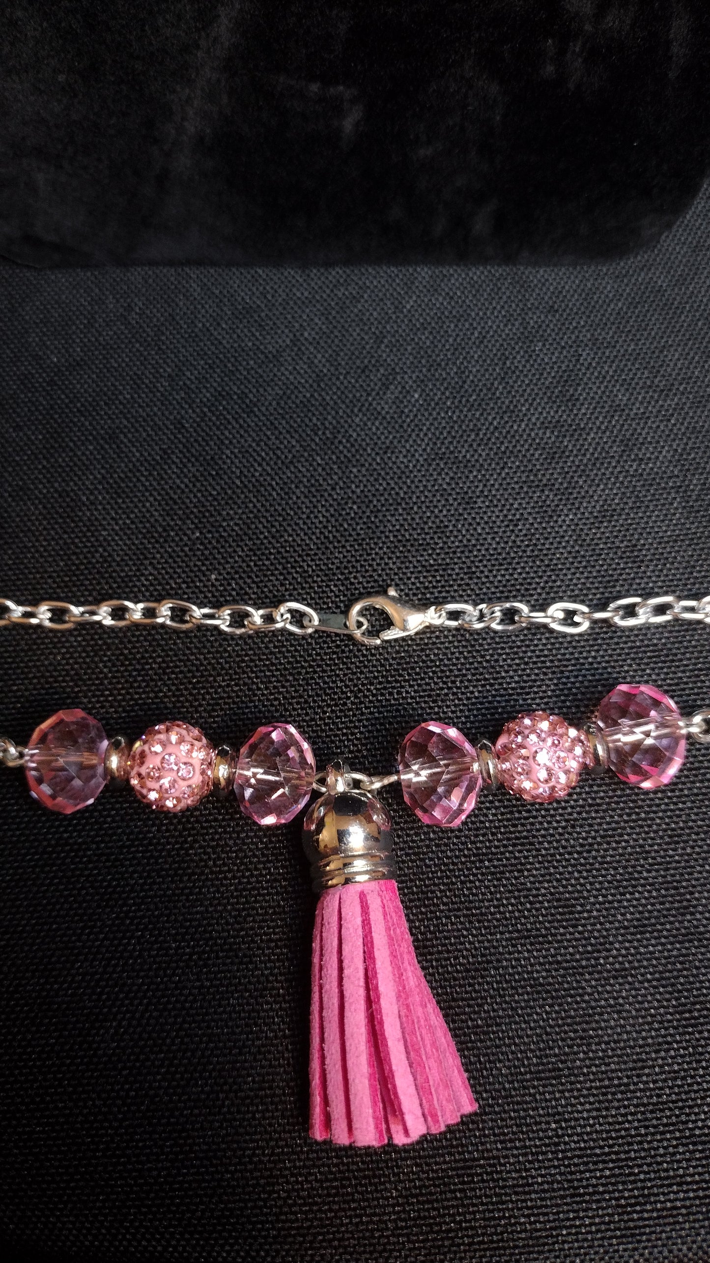Pink Tassel Necklace Pretty Pineapple Bead Pretty Pineapple Bead