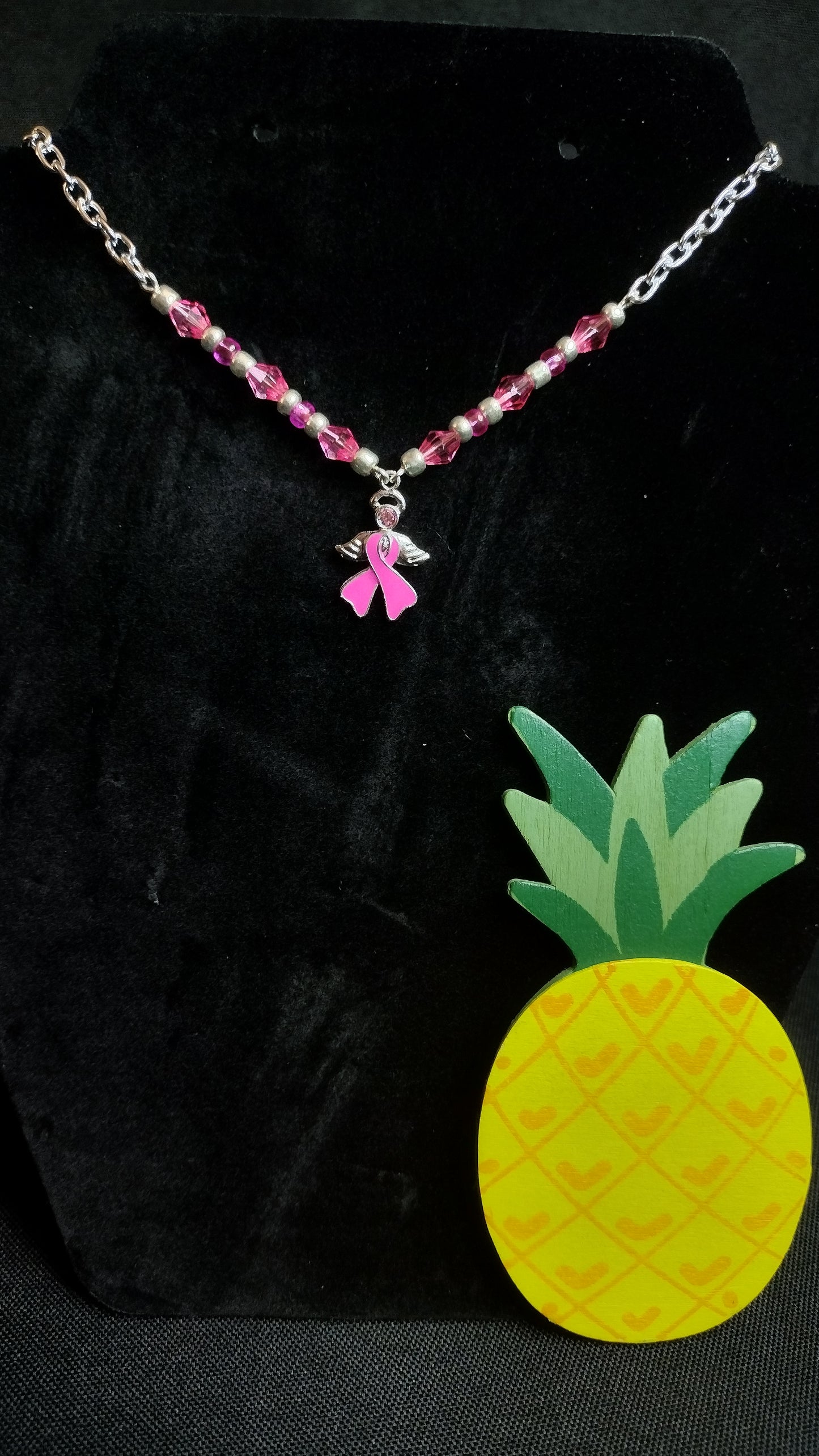 Angel Ribbon Necklace Pretty Pineapple Bead Pretty Pineapple Bead
