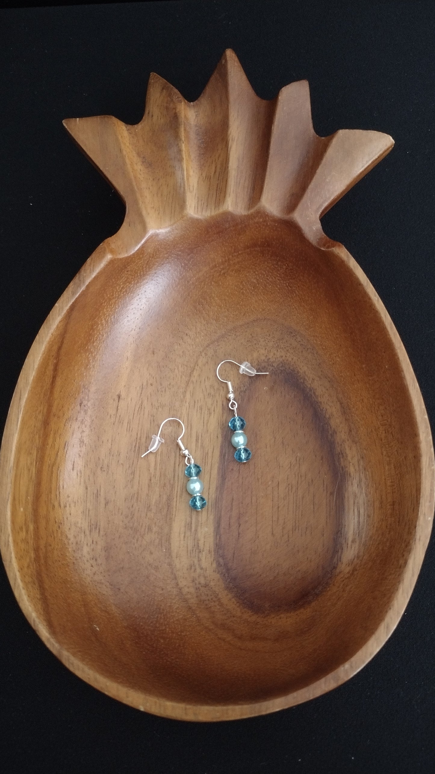 Blue Shorty Earrings Pretty Pineapple Bead Pretty Pineapple Bead