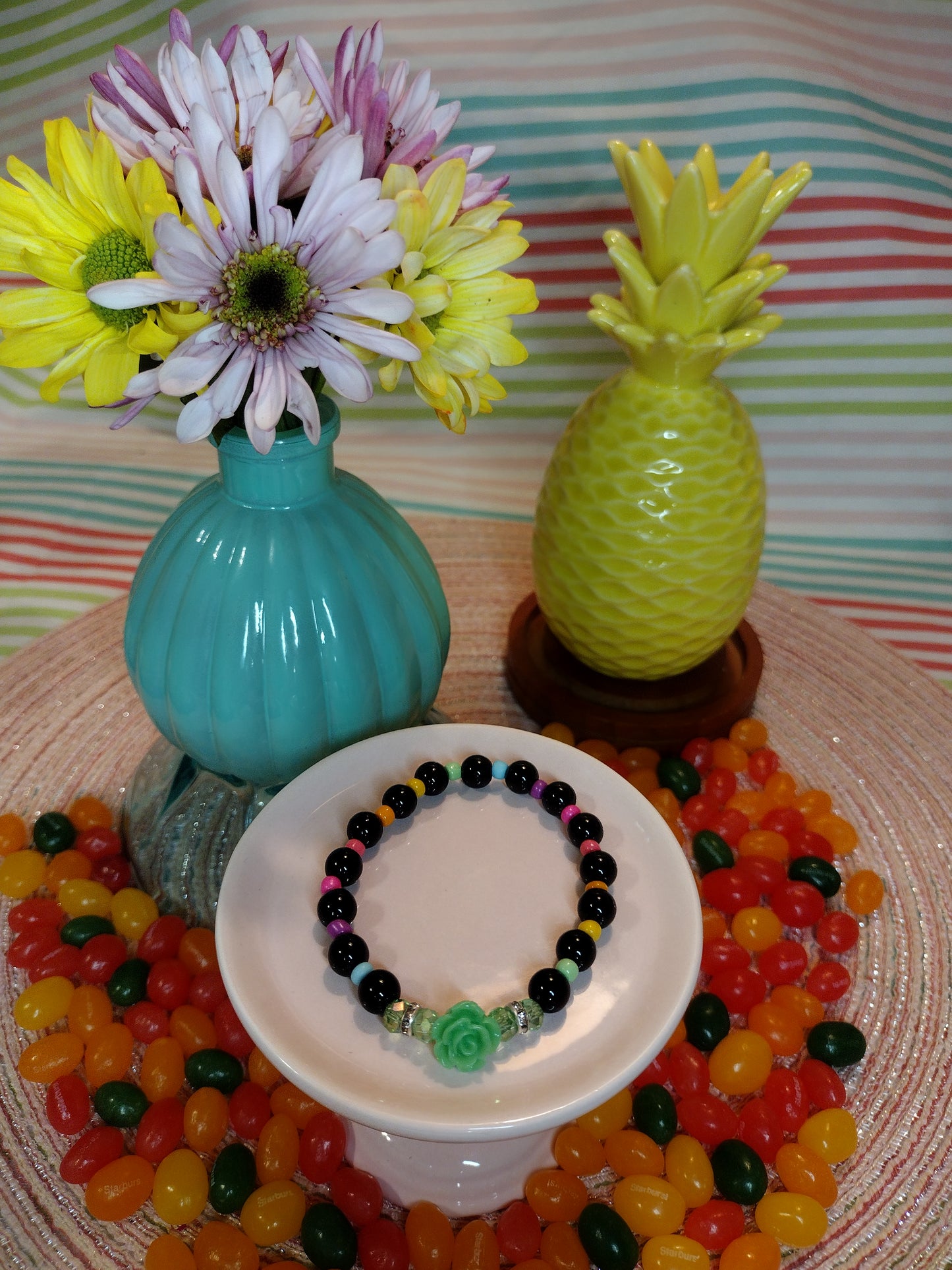 Green Flower Bracelet