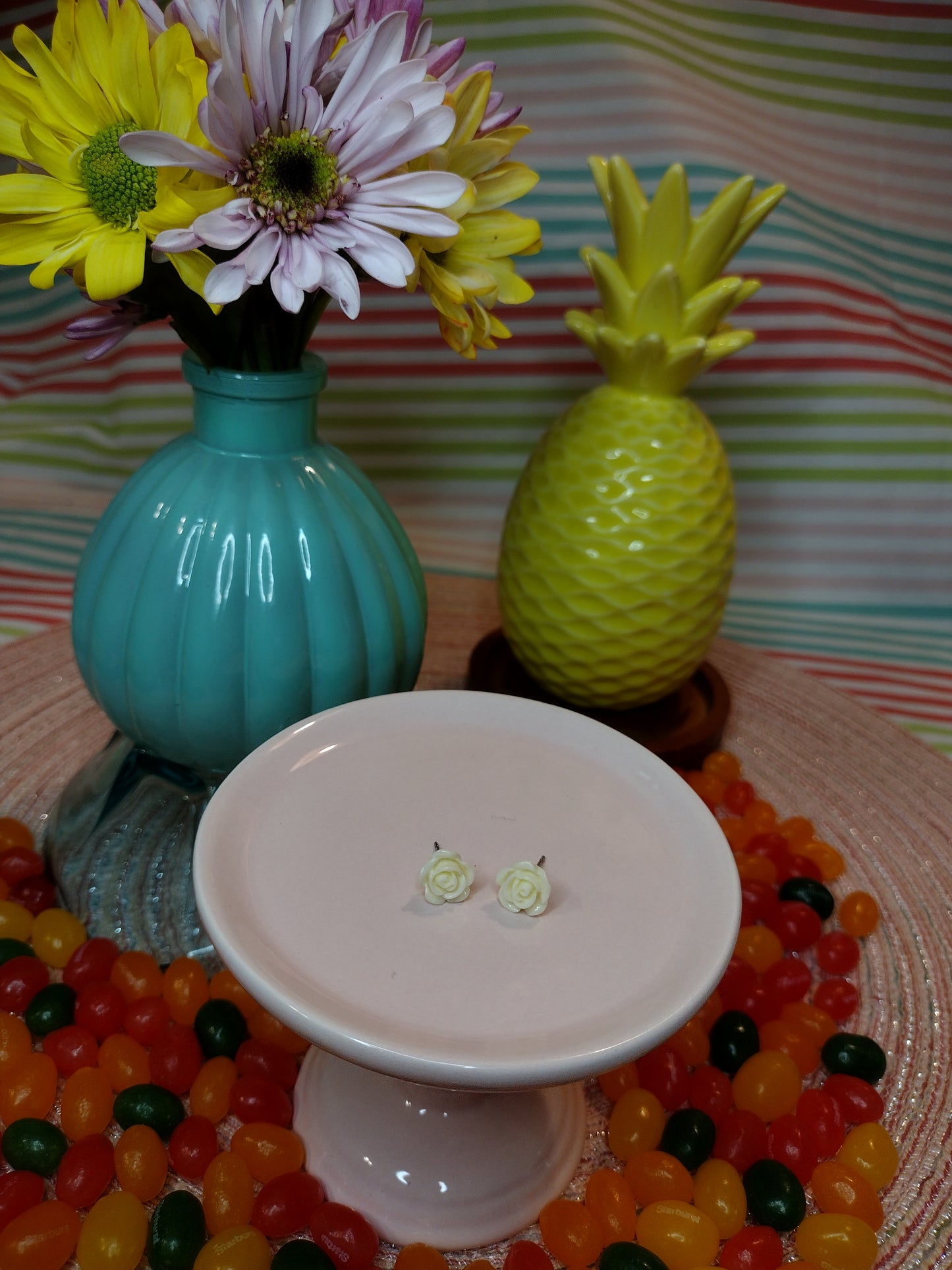 Mini Yellow Flower Stud Earrings