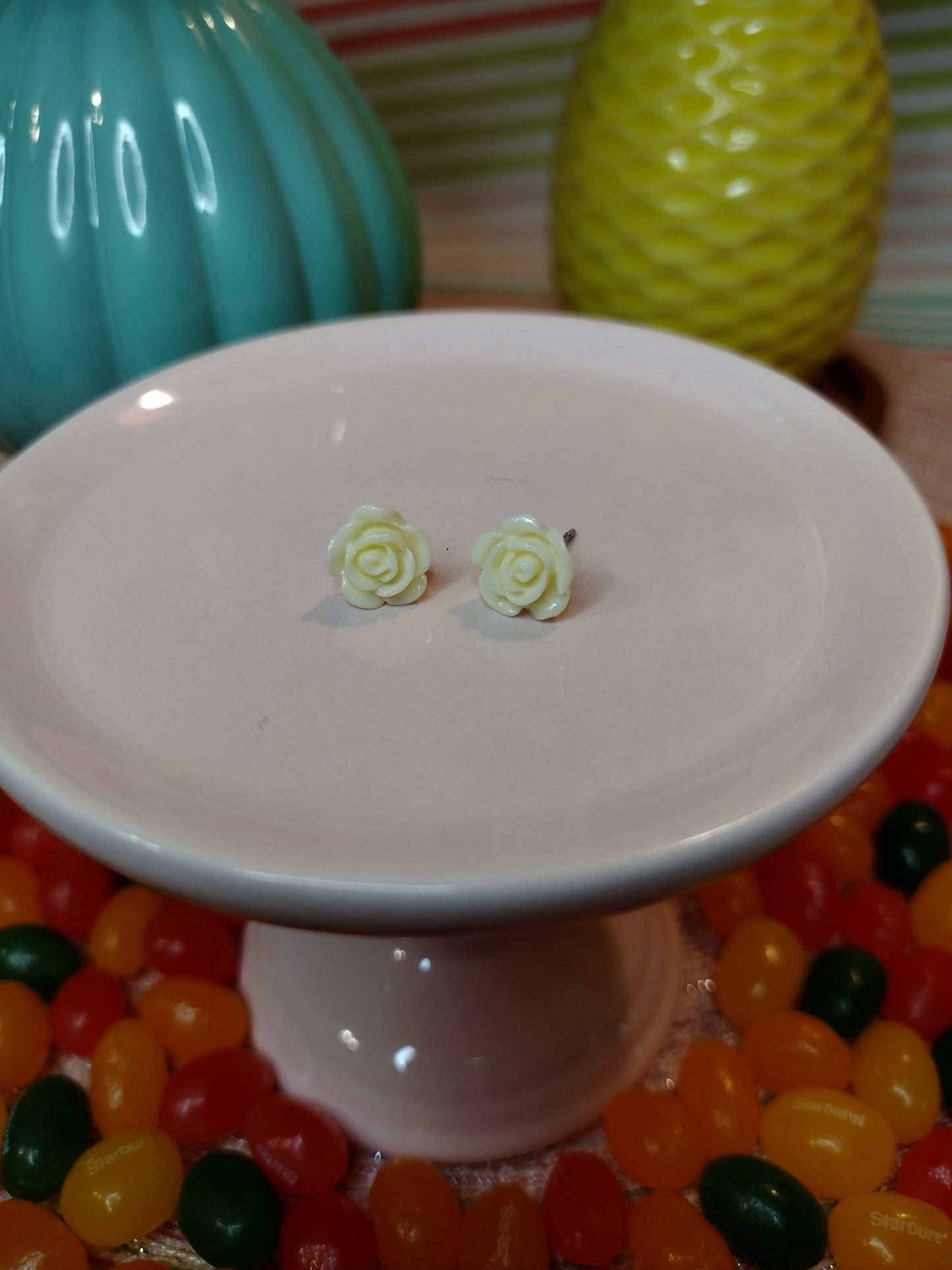 Mini Yellow Flower Stud Earrings