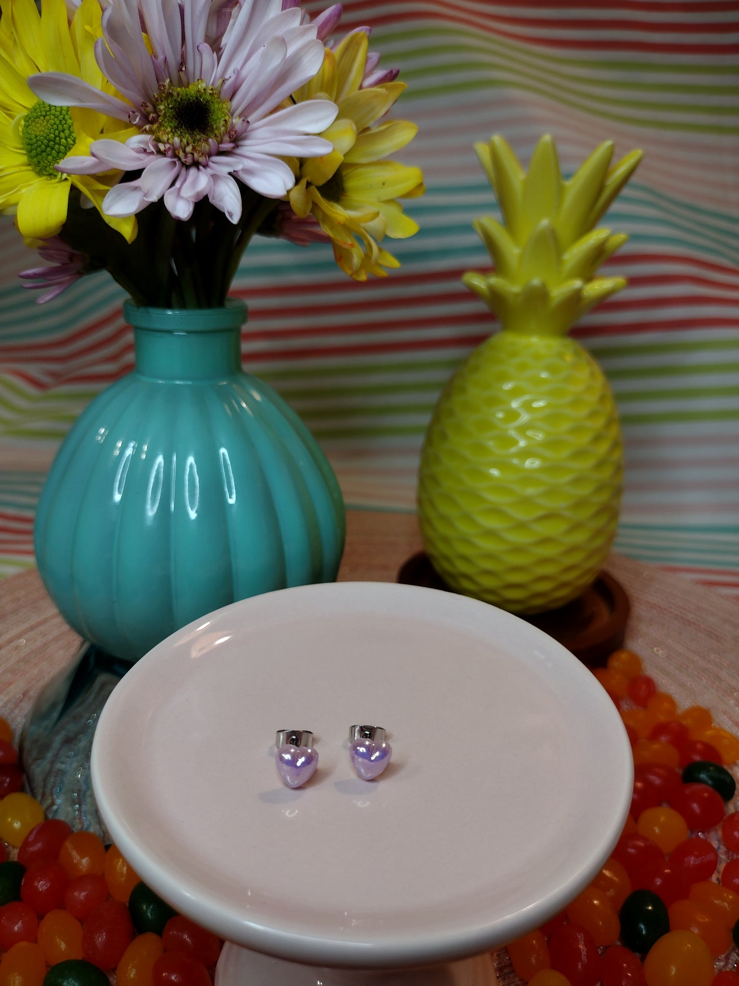 💜 Mini Purple Heart Stud Earrings – Simple, Sweet & Playful