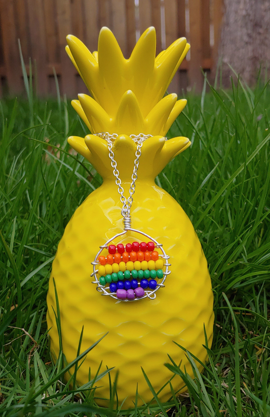 Rainbow Pendant Prettypineapplebead Prettypineapplebead