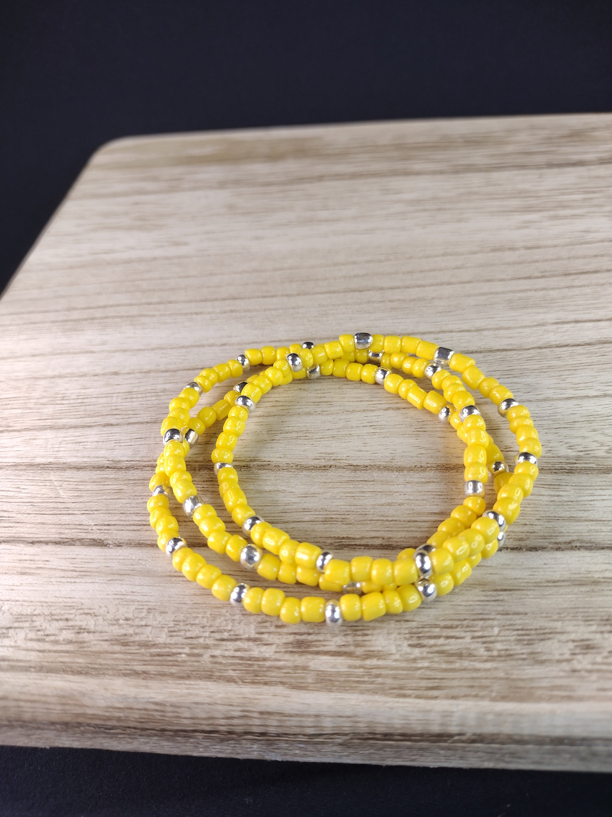 Yellow Seed Bead Bracelet Pretty Pineapple Bead Pretty Pineapple Bead