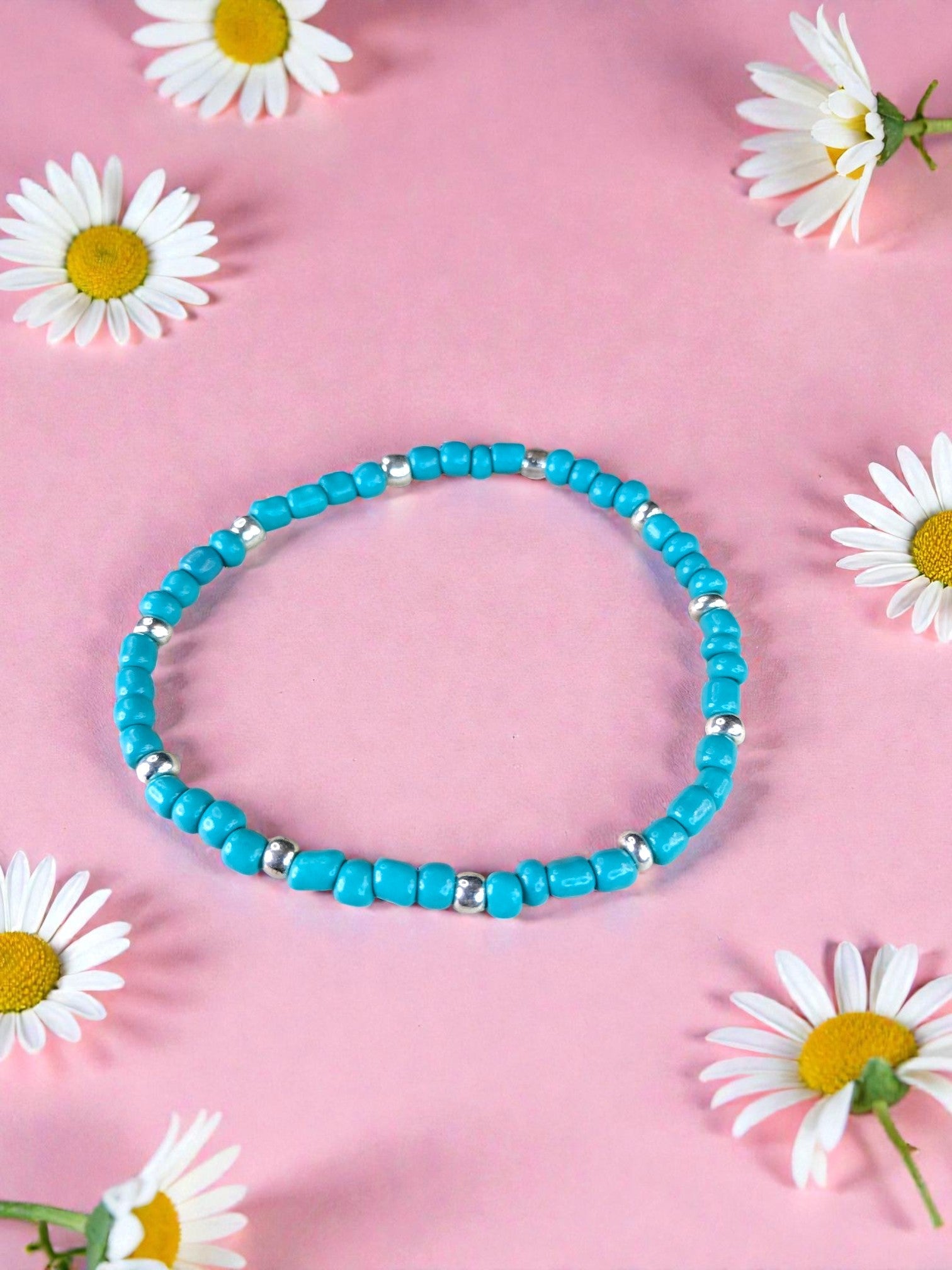 Turquoise Seed Bead Bracelet – Cool, Calm & Confident Pretty Pineapple Bead Pretty Pineapple Bead