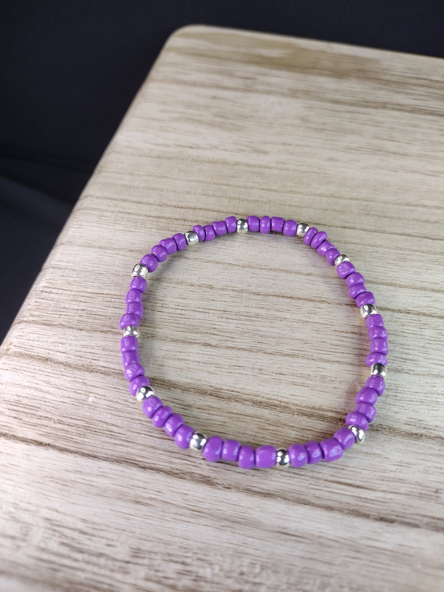 Purple Seed Bead Bracelet Pretty Pineapple Bead Pretty Pineapple Bead