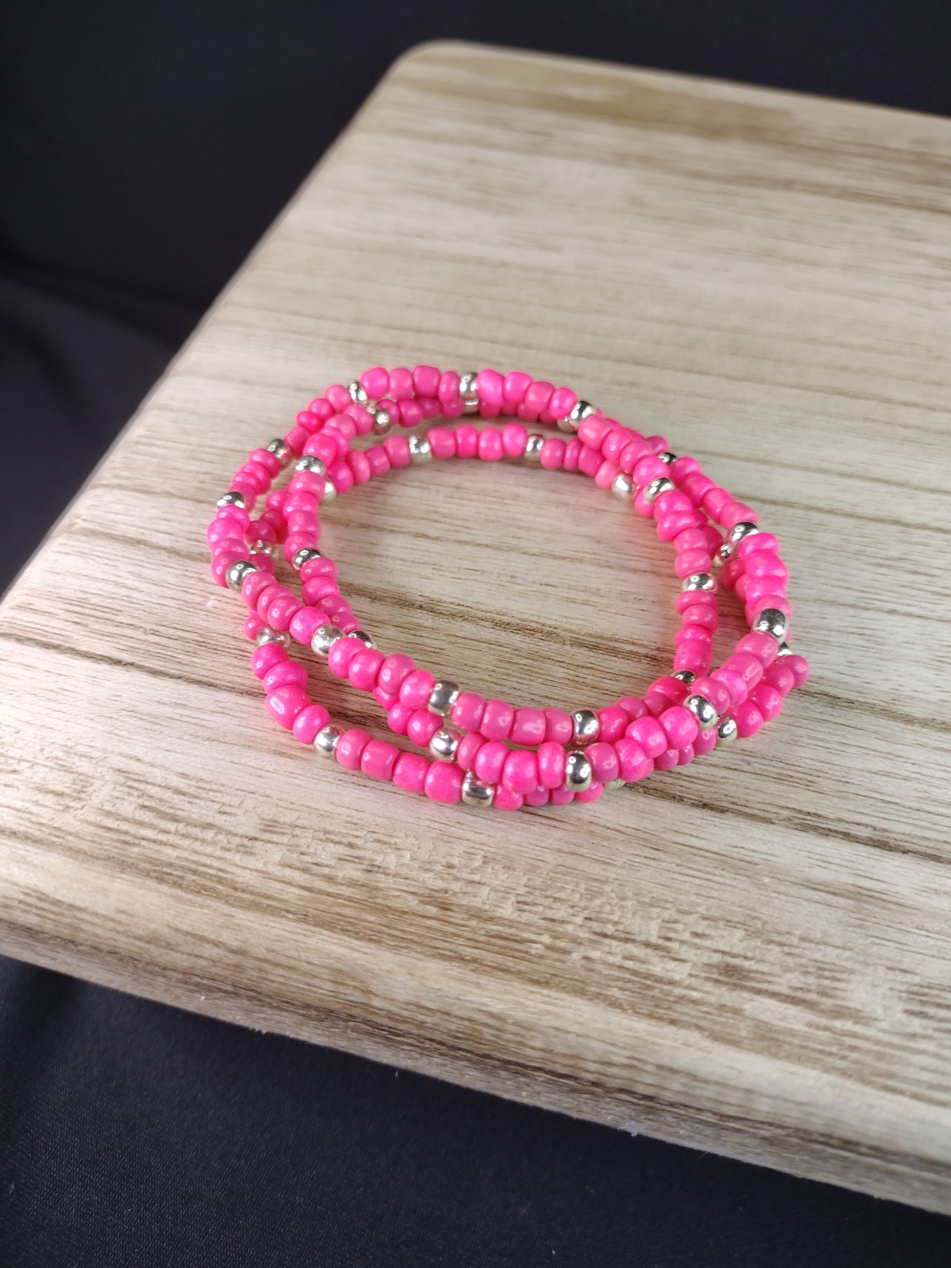 Coral Seed Bead Bracelet Pretty Pineapple Bead Pretty Pineapple Bead