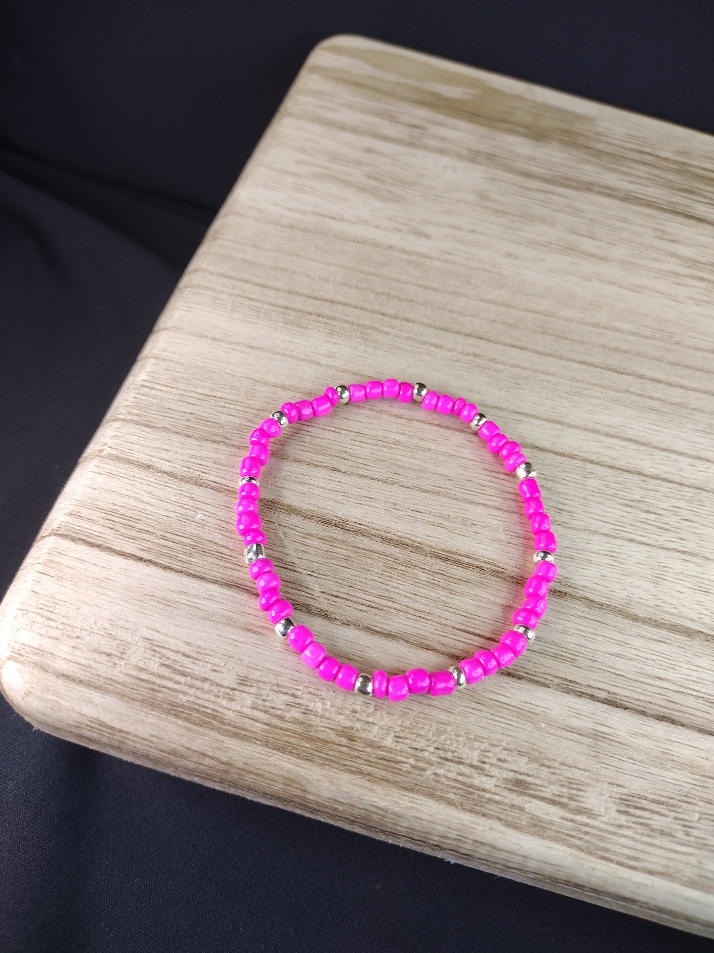 Pink Seed Bead Bracelet