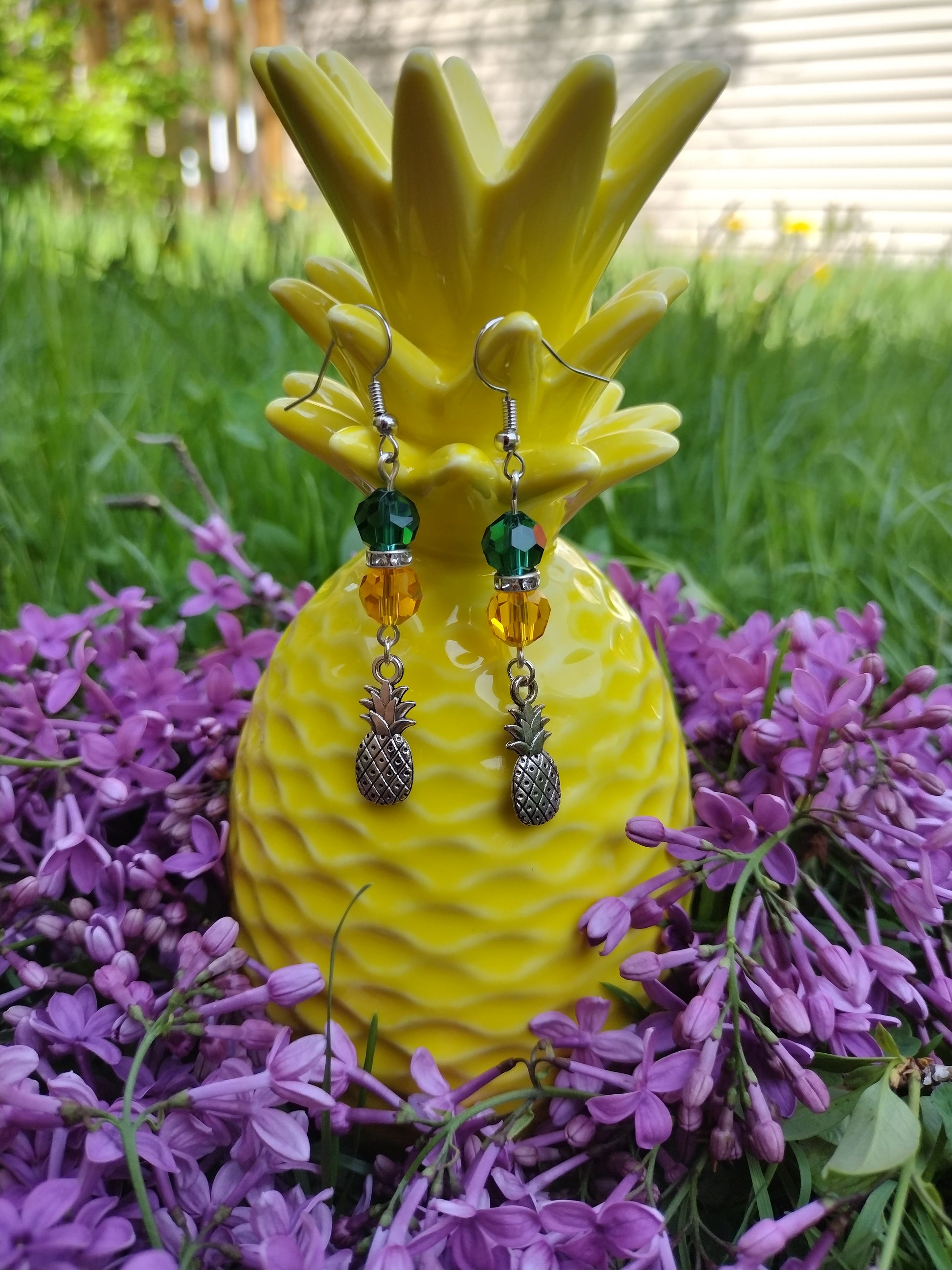 Pineapple Earrings Pretty Pineapple Bead Pretty Pineapple Bead