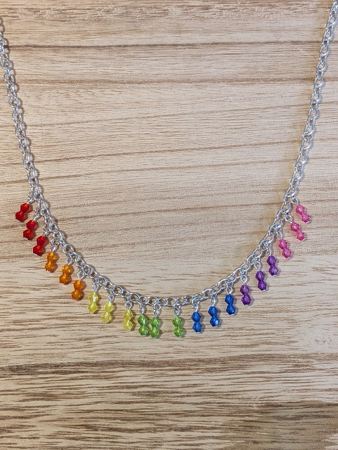 Rainbow Sprinkle Necklace Pretty Pineapple Bead Pretty Pineapple Bead