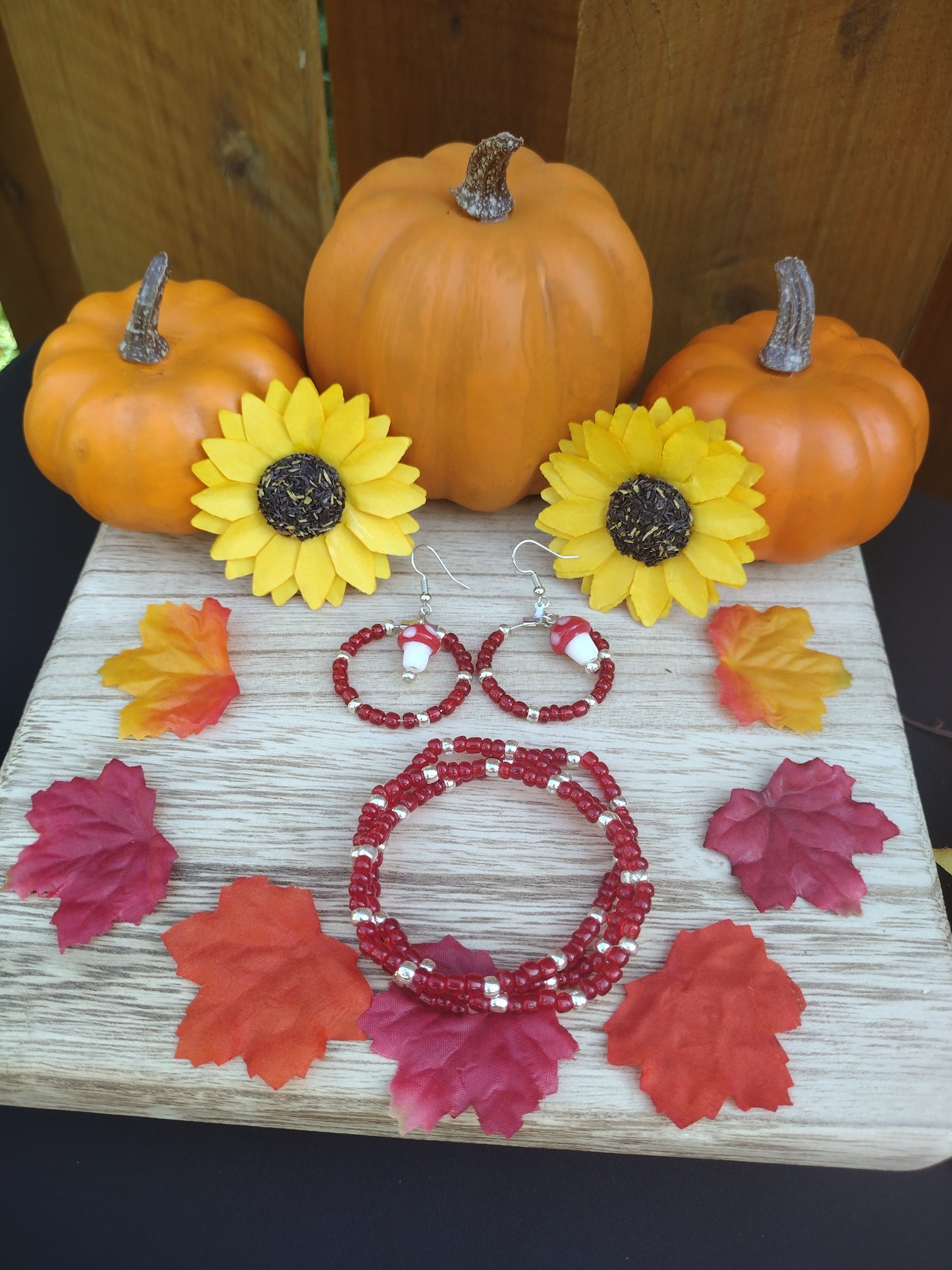 Red Seed Bead Bracelet